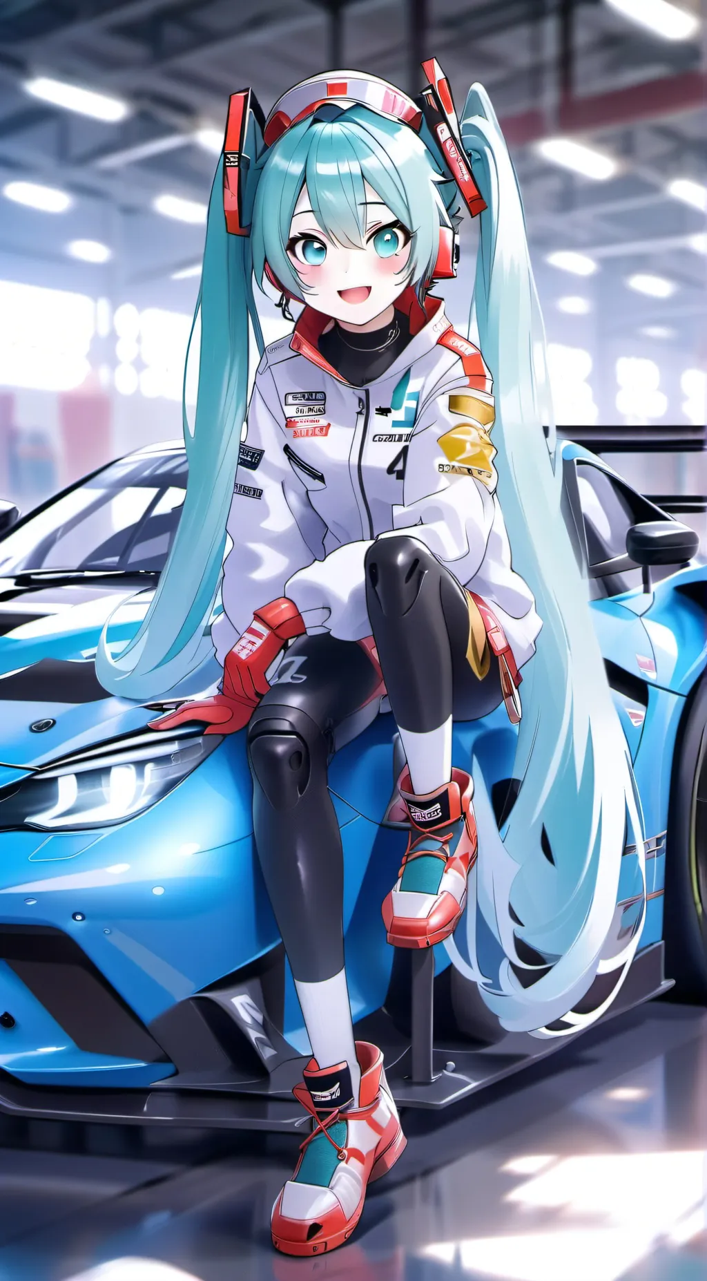 ai character: Hatsune Miku Racer background