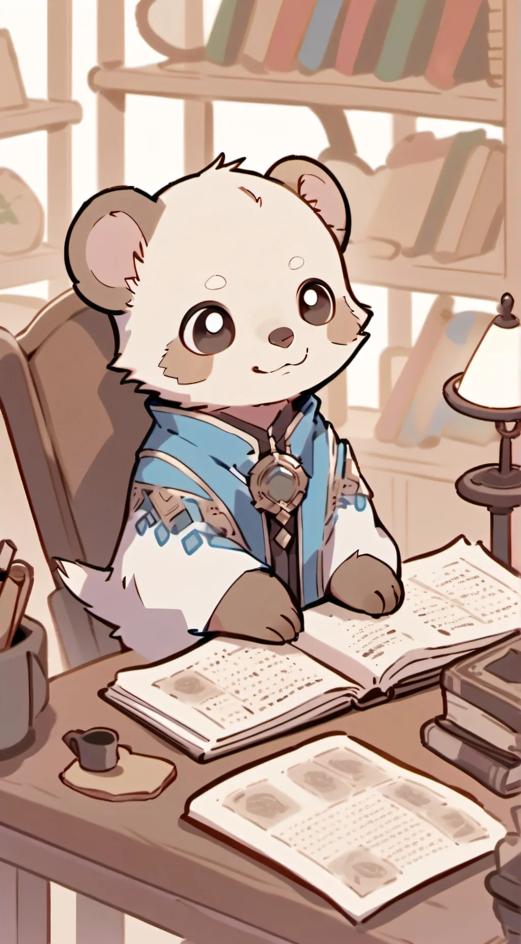 ai character: fluffy background