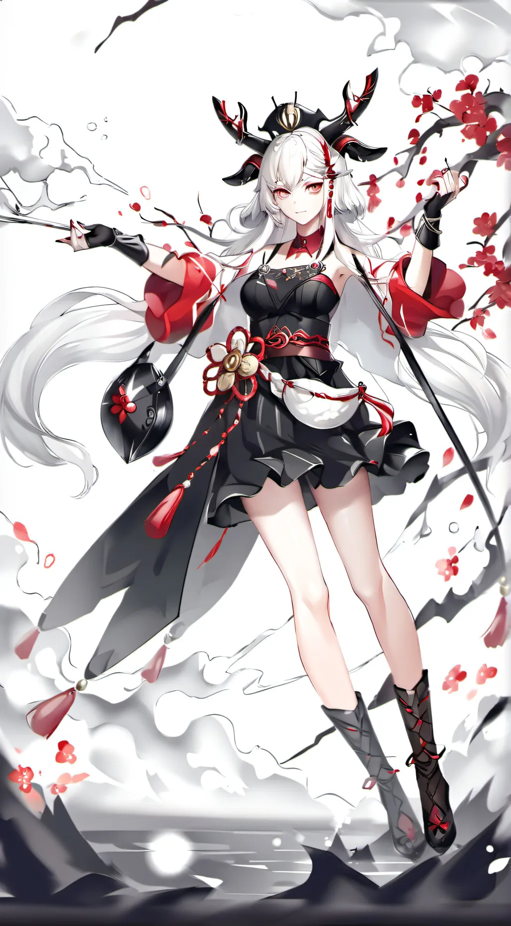 ai character: female mahoraga  background