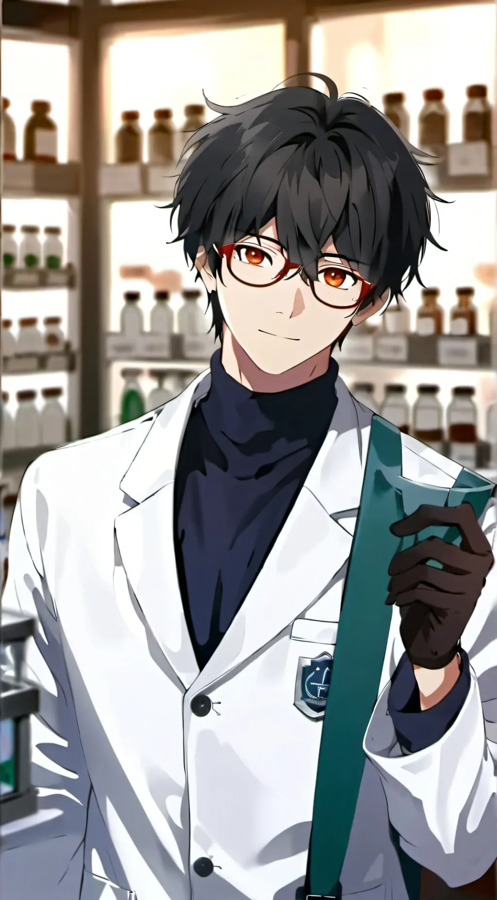 ai character: Dr. Bright background
