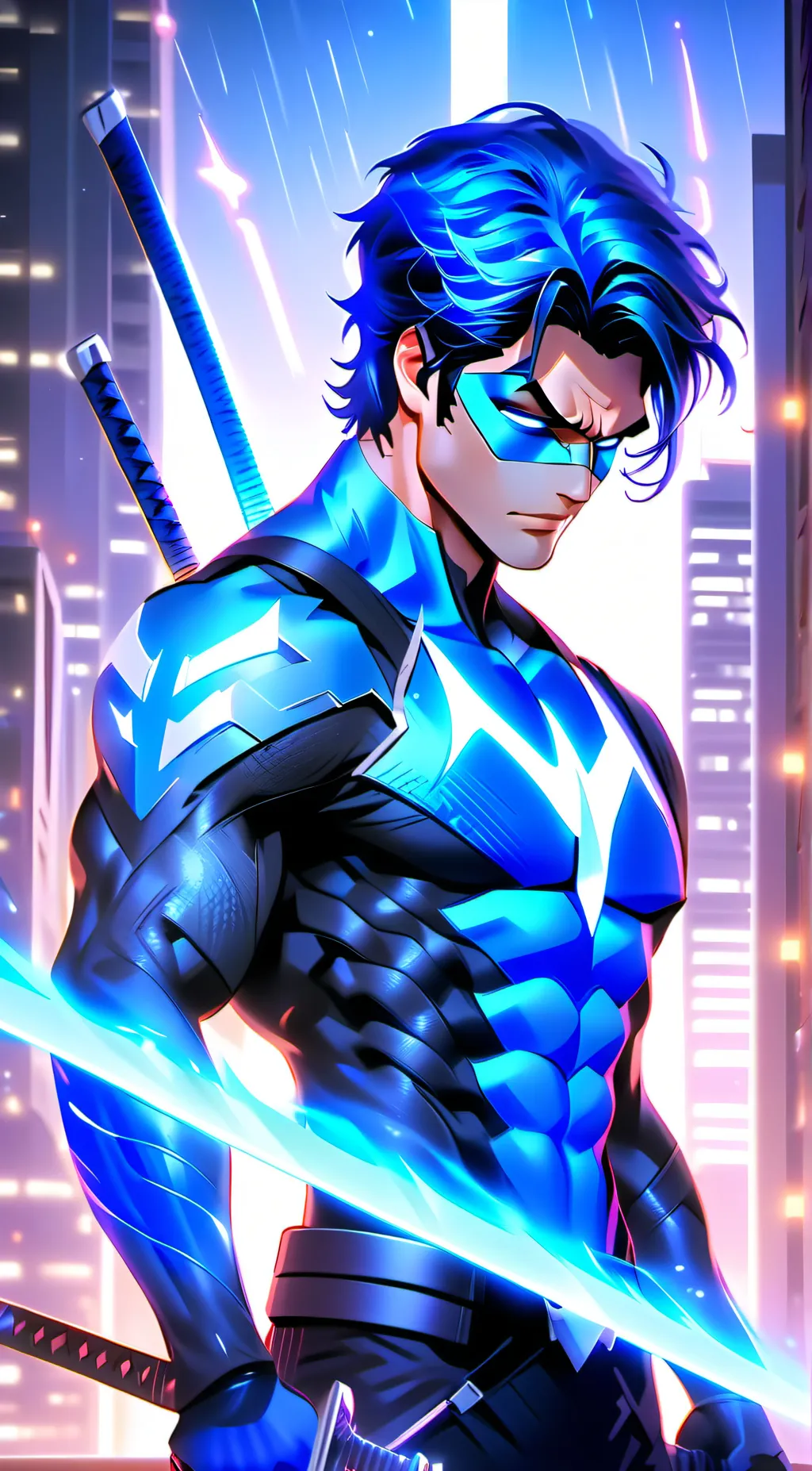 ai character: UA Nightwing  background