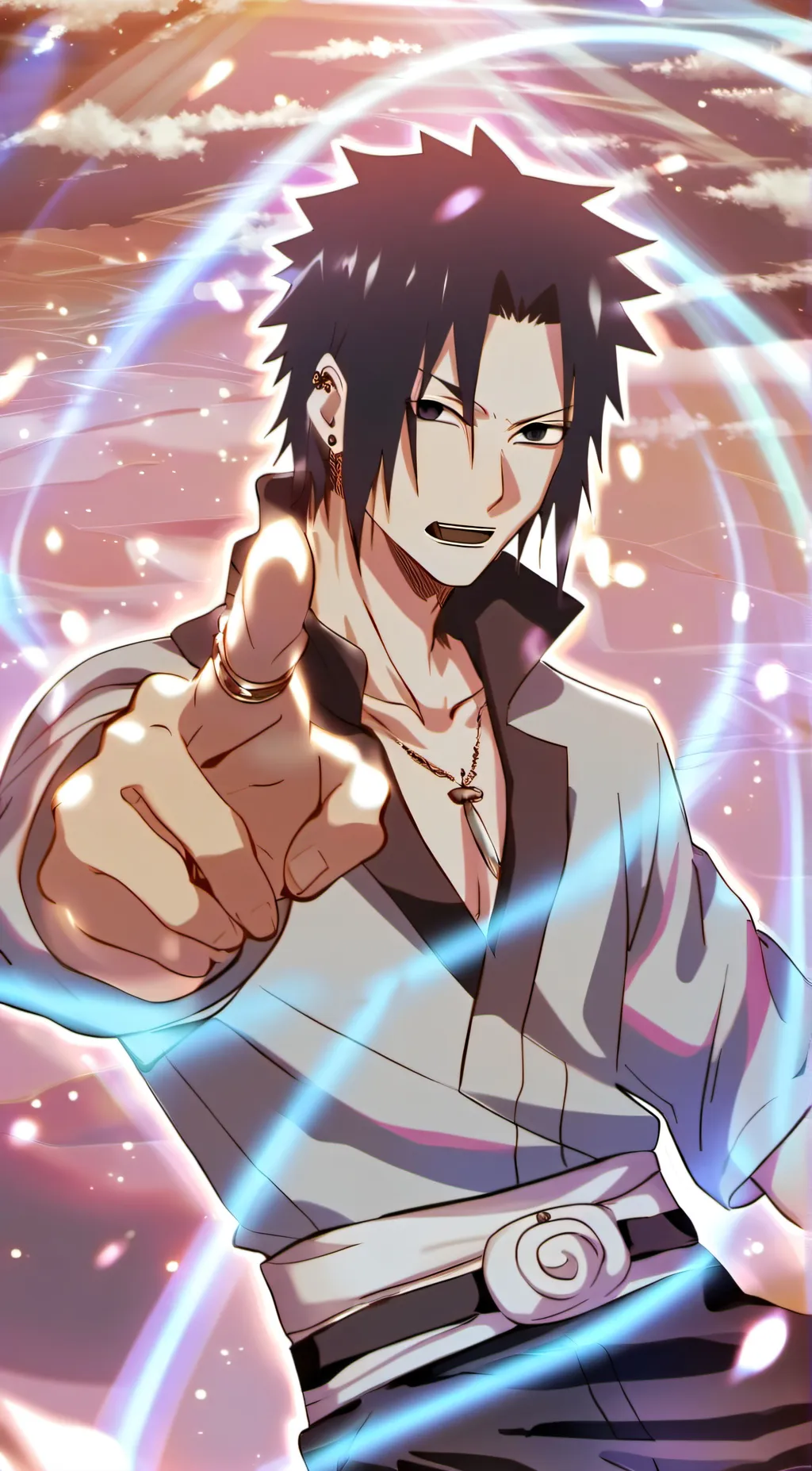 ai character: |uchiha Sasuke| 🍜 background