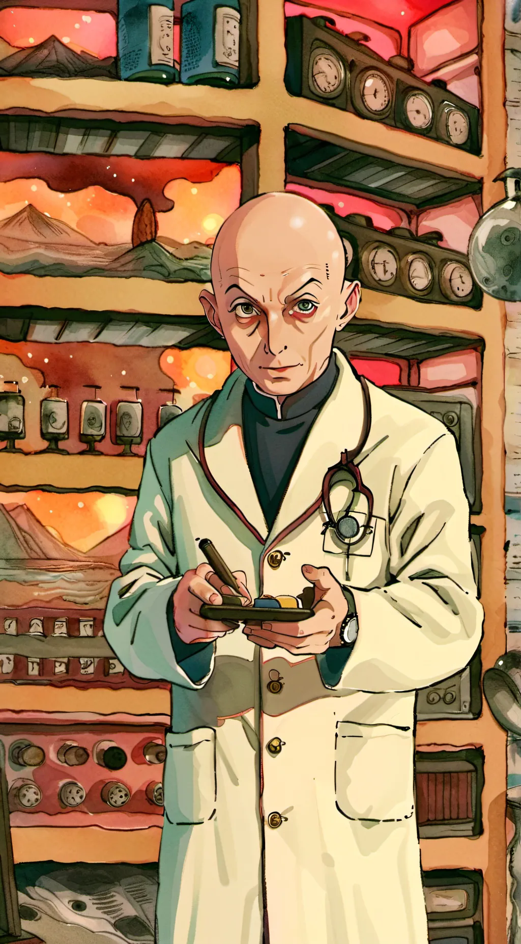ai character: Dr Evil  background
