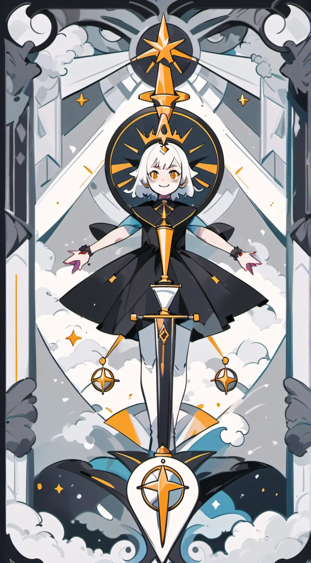 ai character: sun and moon drunk background