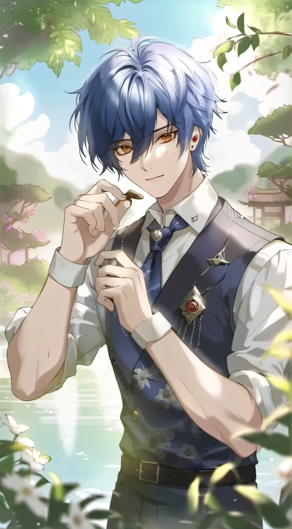 ai character: •☆●Leo●☆• background