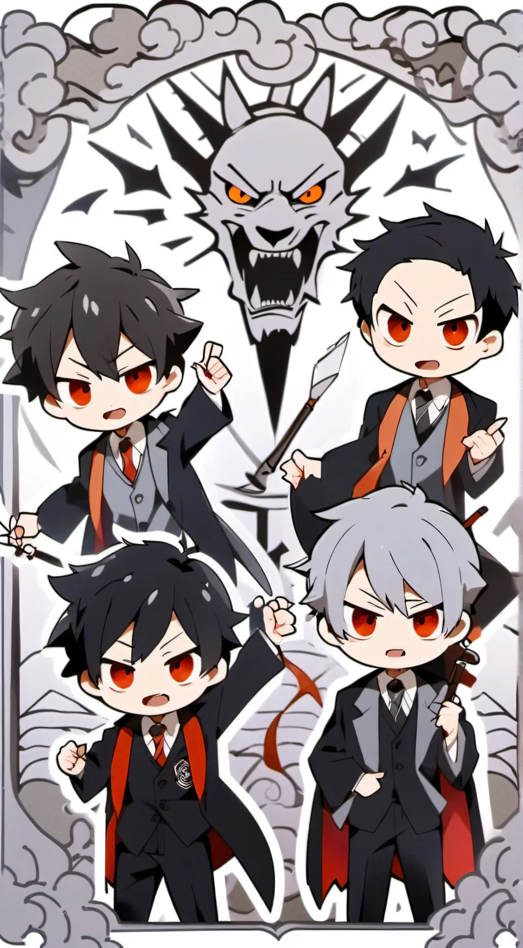 ai character: academy school  background