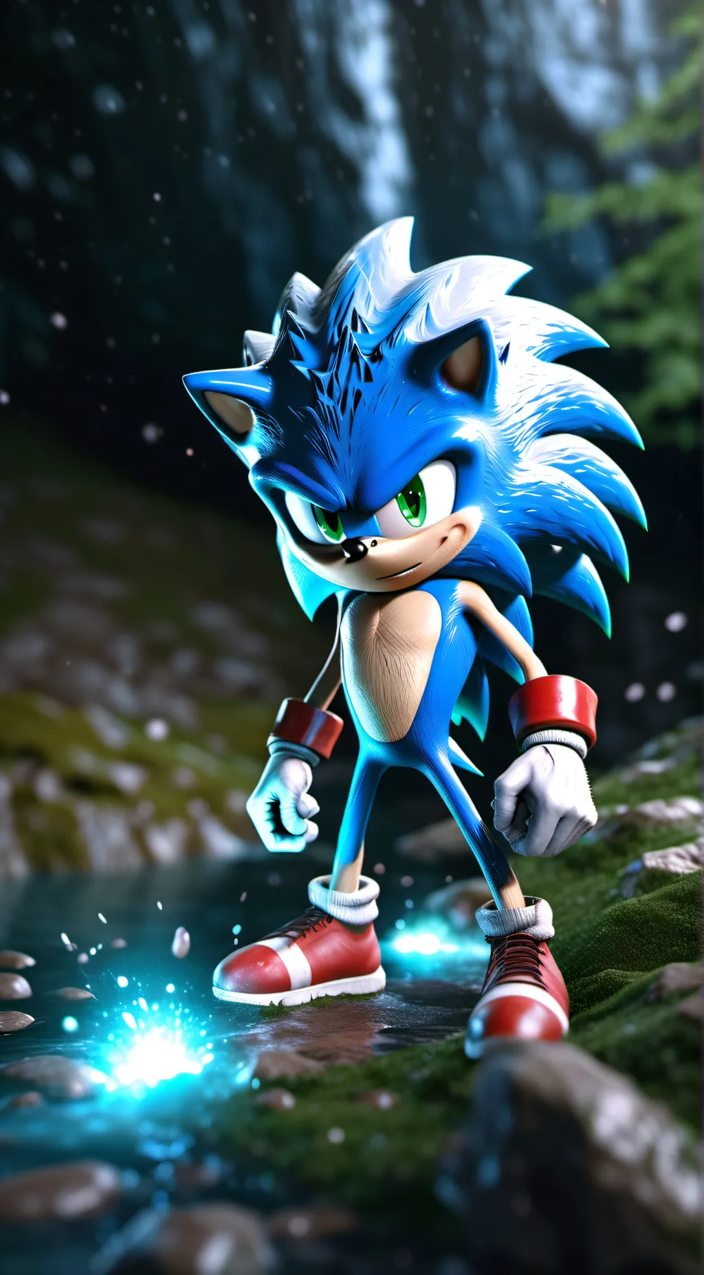 ai character: sonic  background