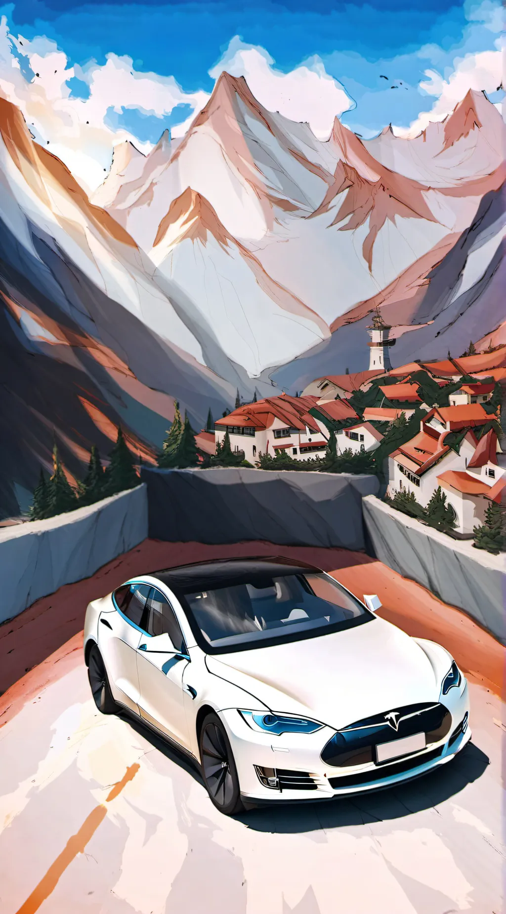ai character: 3 teslas background