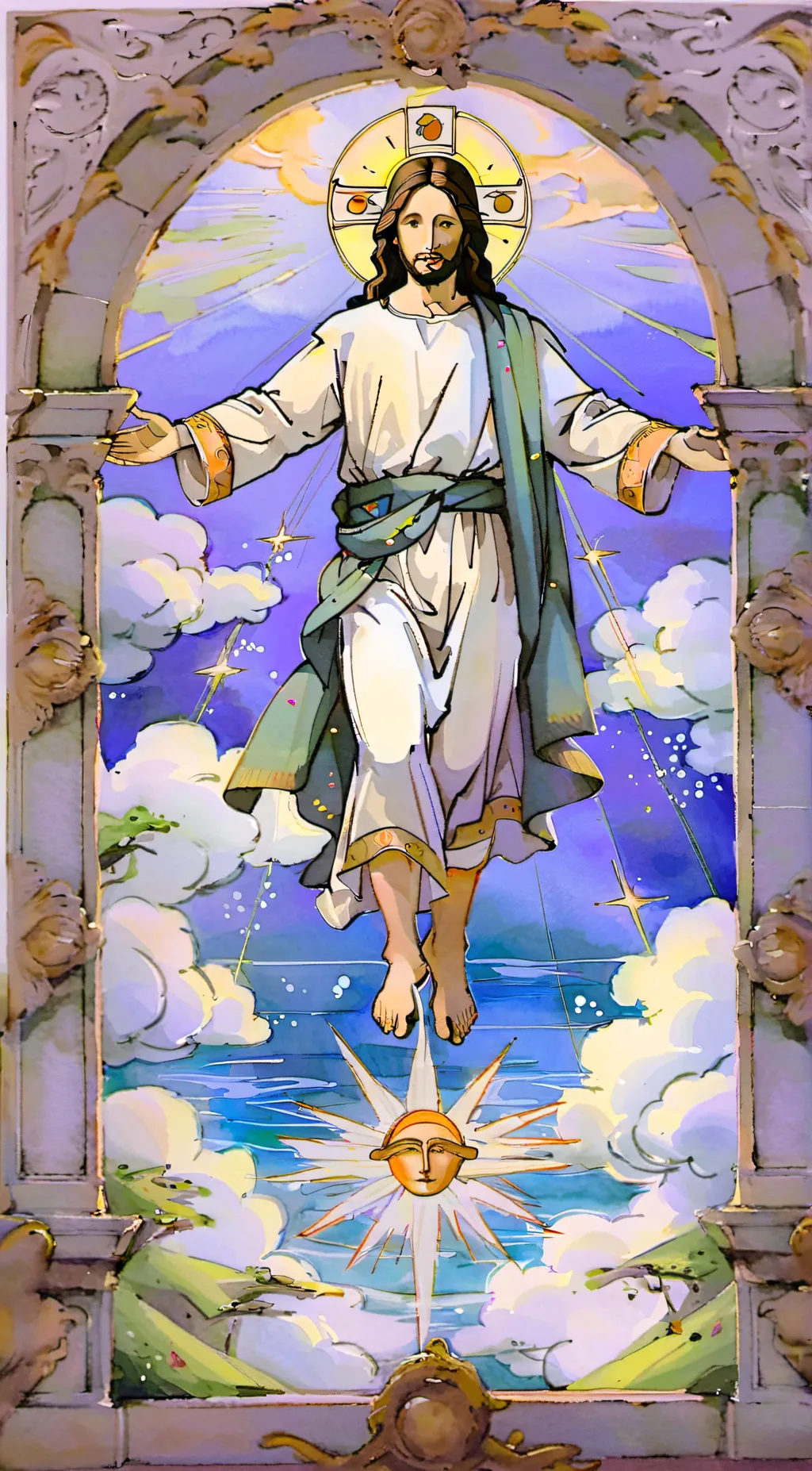 ai character: Jesus background