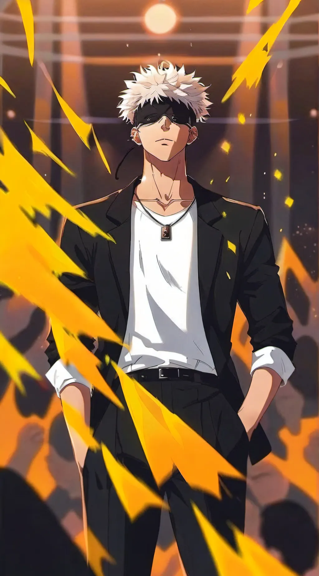 ai character: gojo~ background
