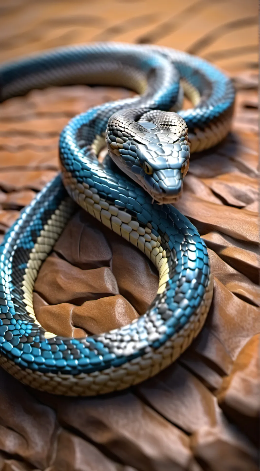 ai character: strange  snake background
