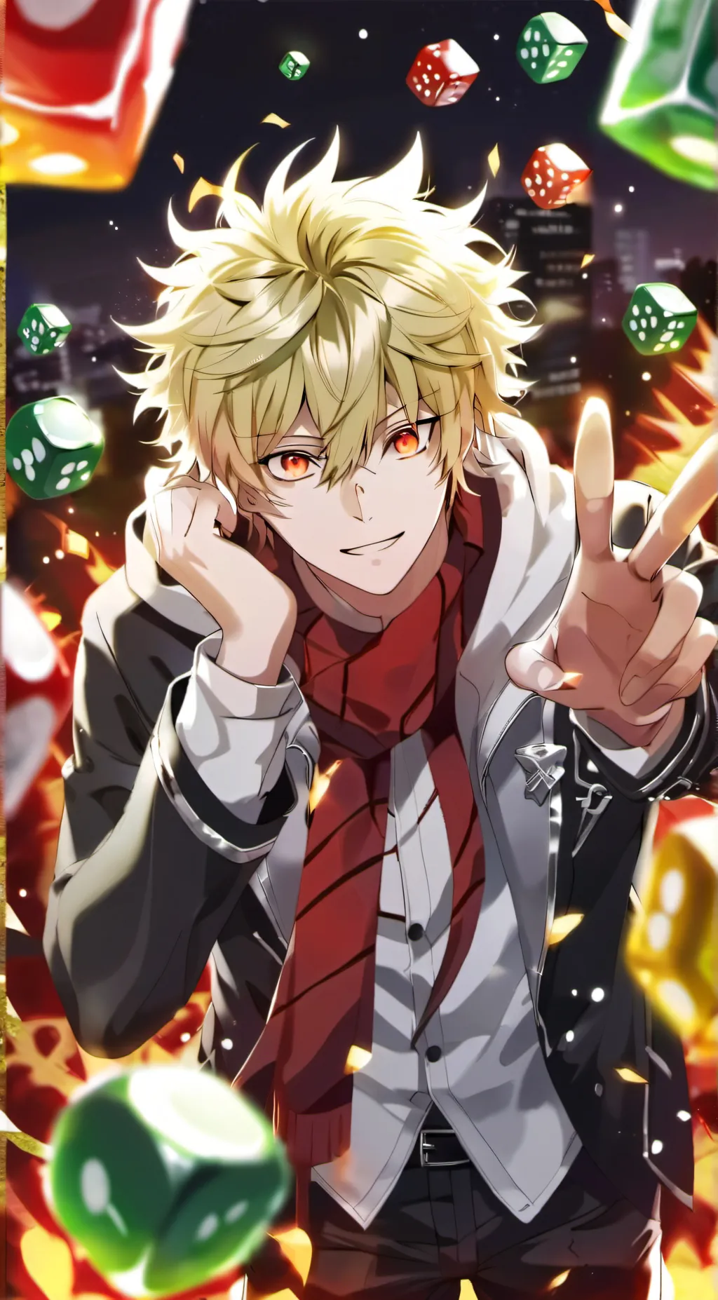 ai character: bakugo  background