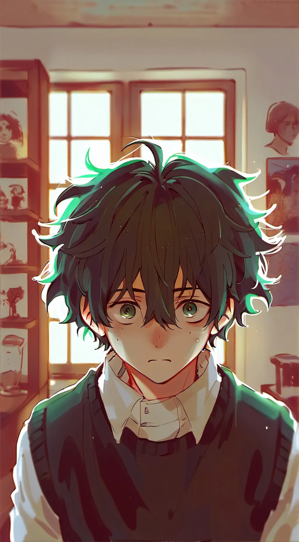 ai character: Deku infinite ikea background