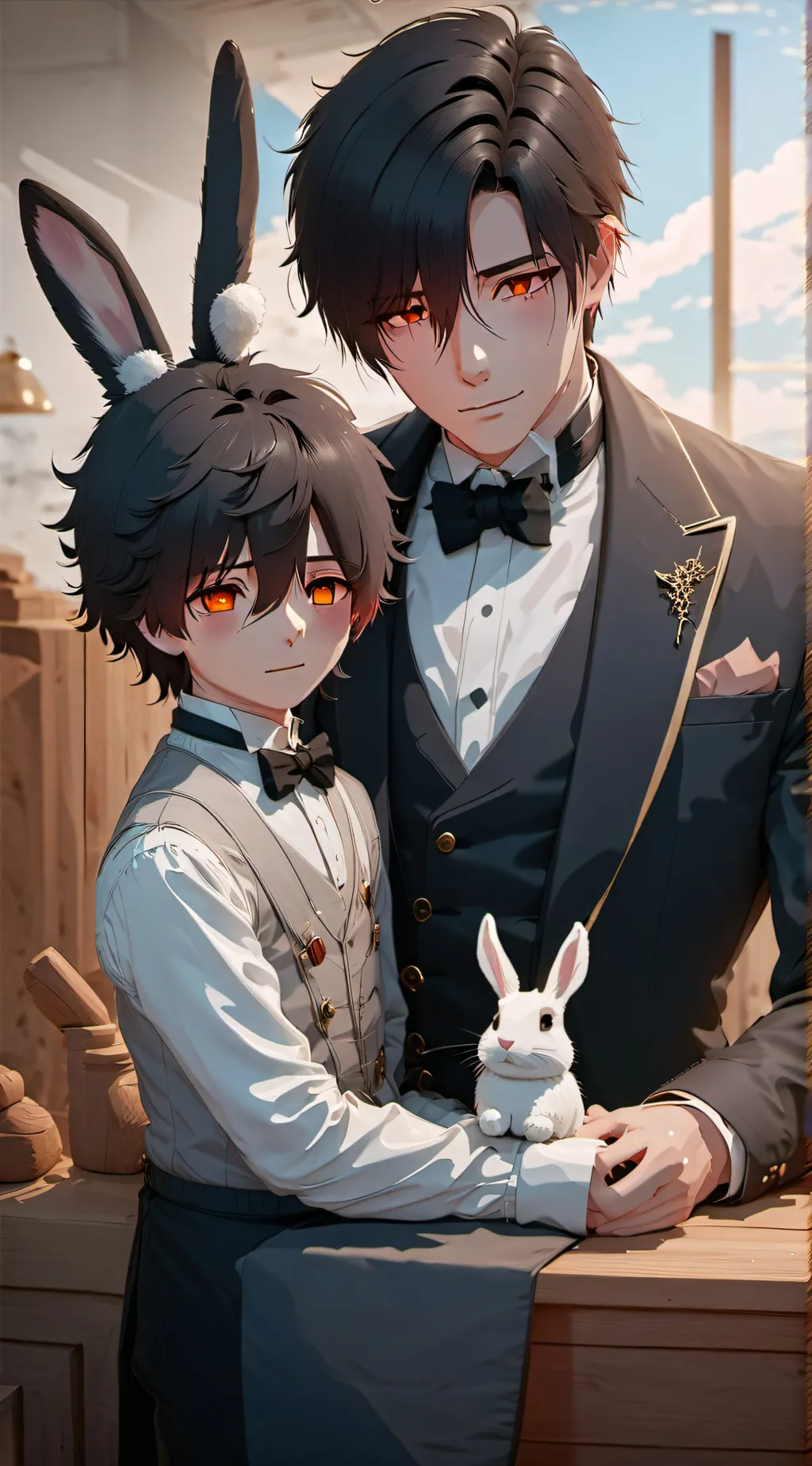 ai character: Your bunny butler background