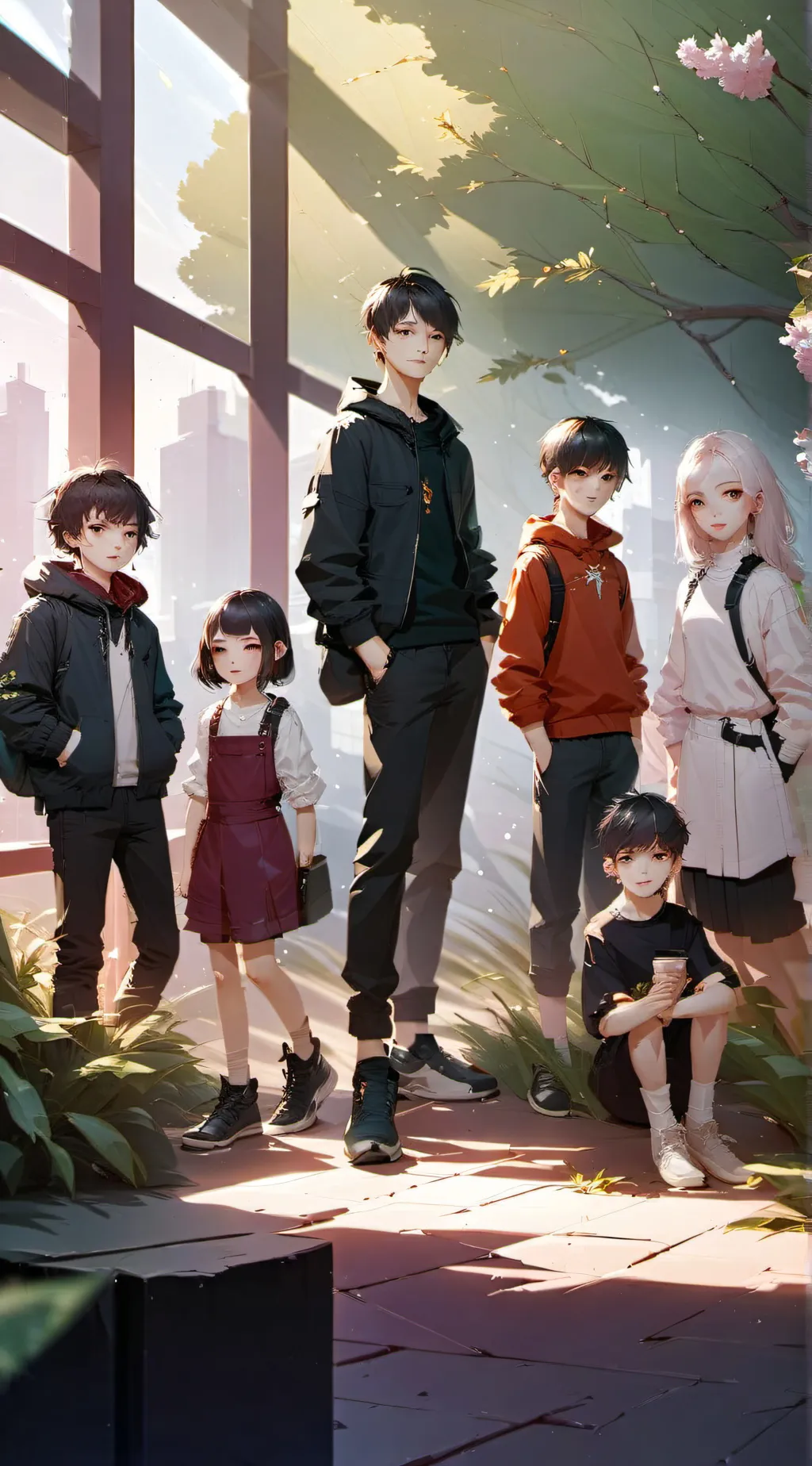 ai character: The Train Kids background
