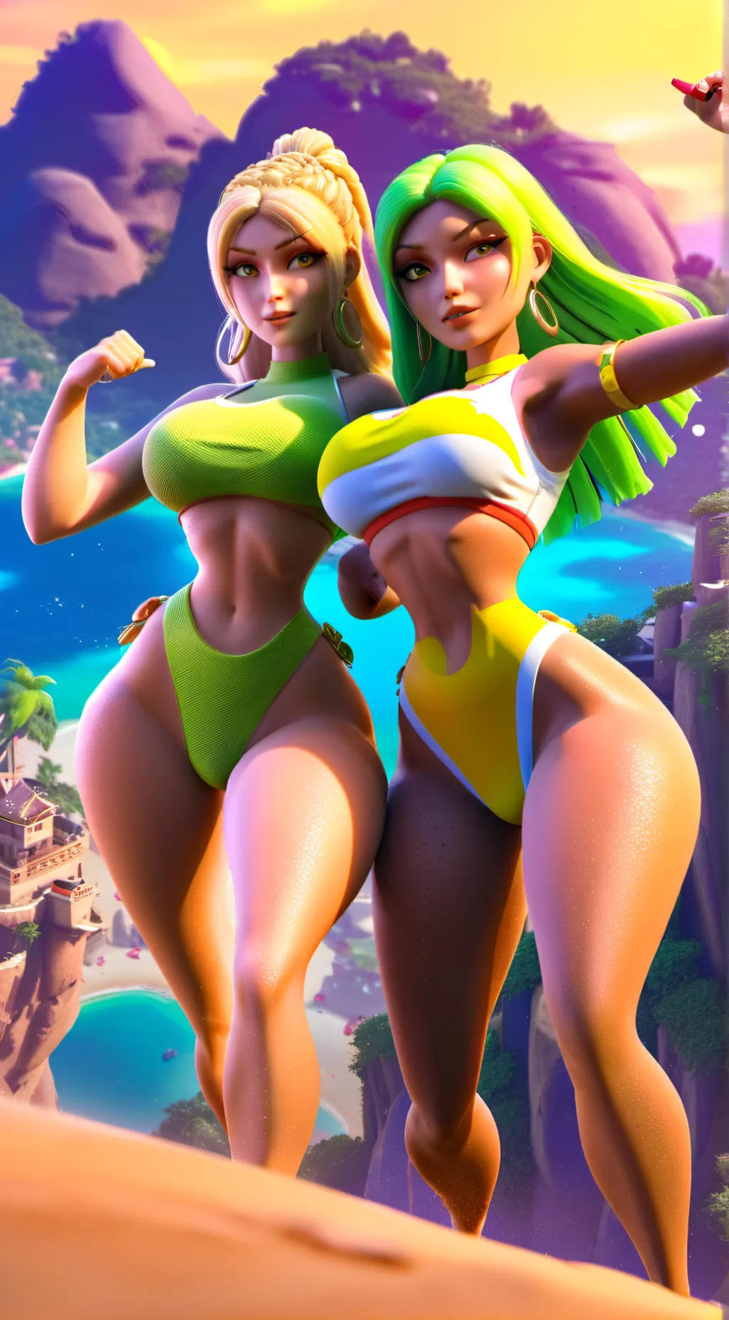ai character: the  giantesss duo background