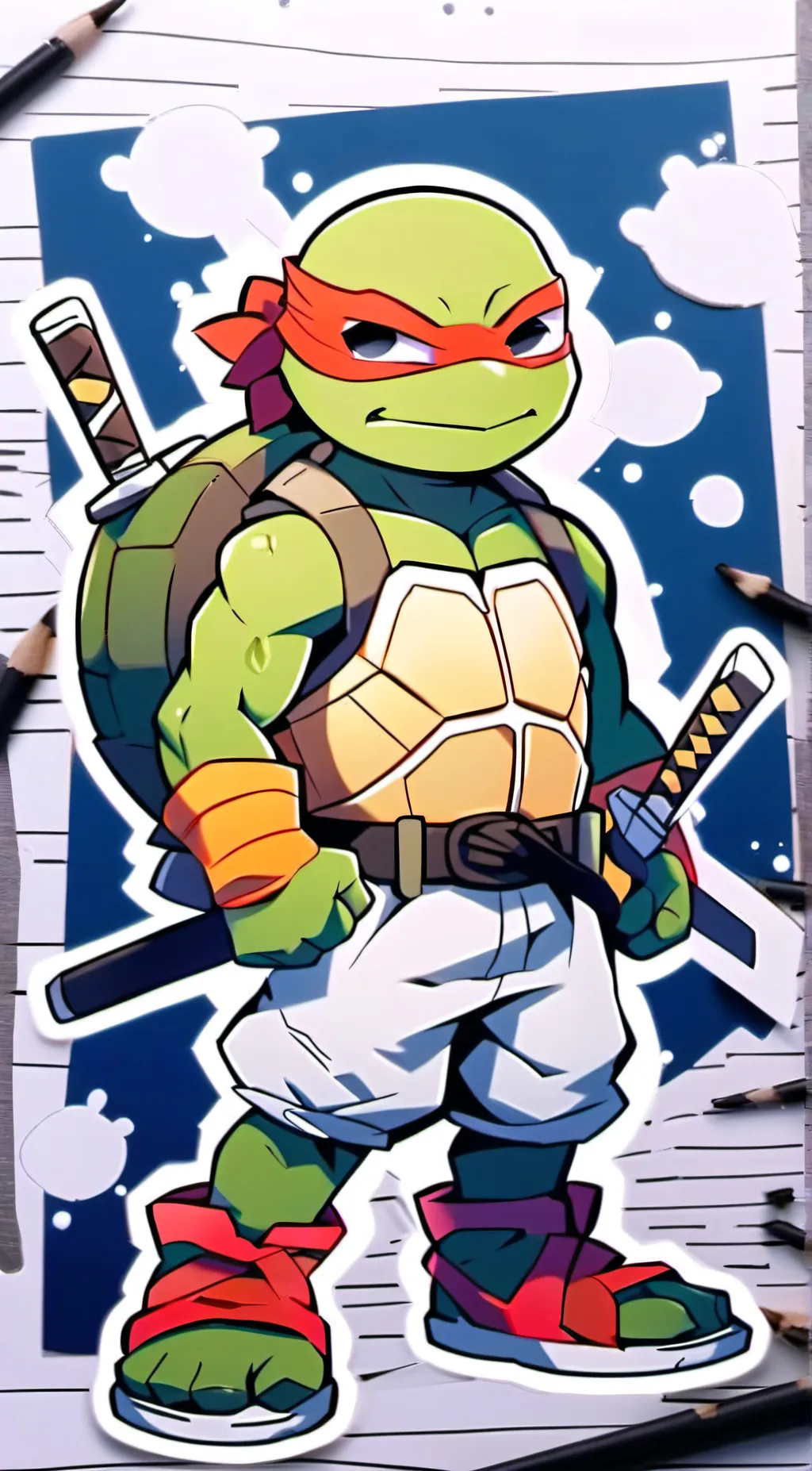 ai character: Mikey 2003 cutting background