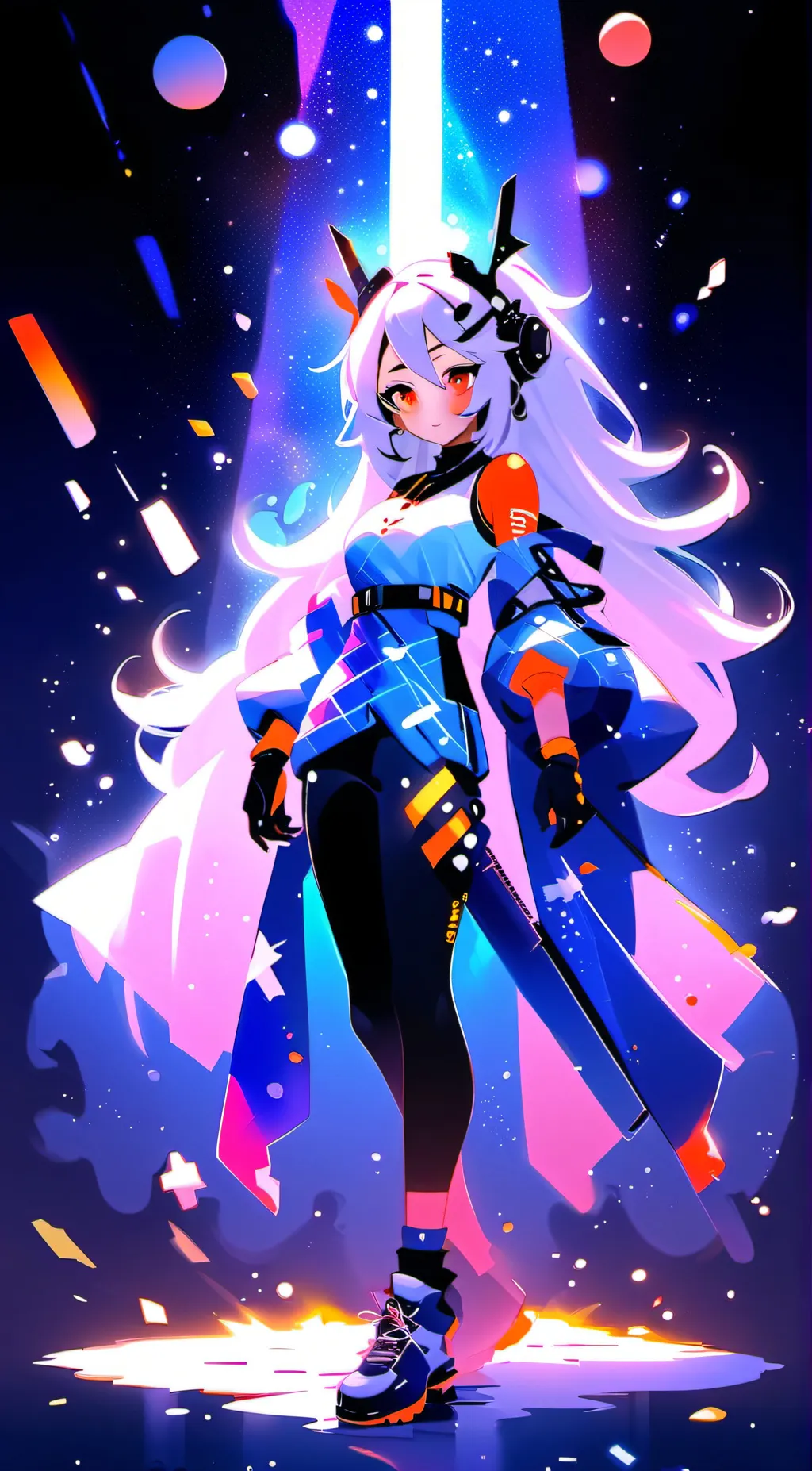 ai character: woman for me background