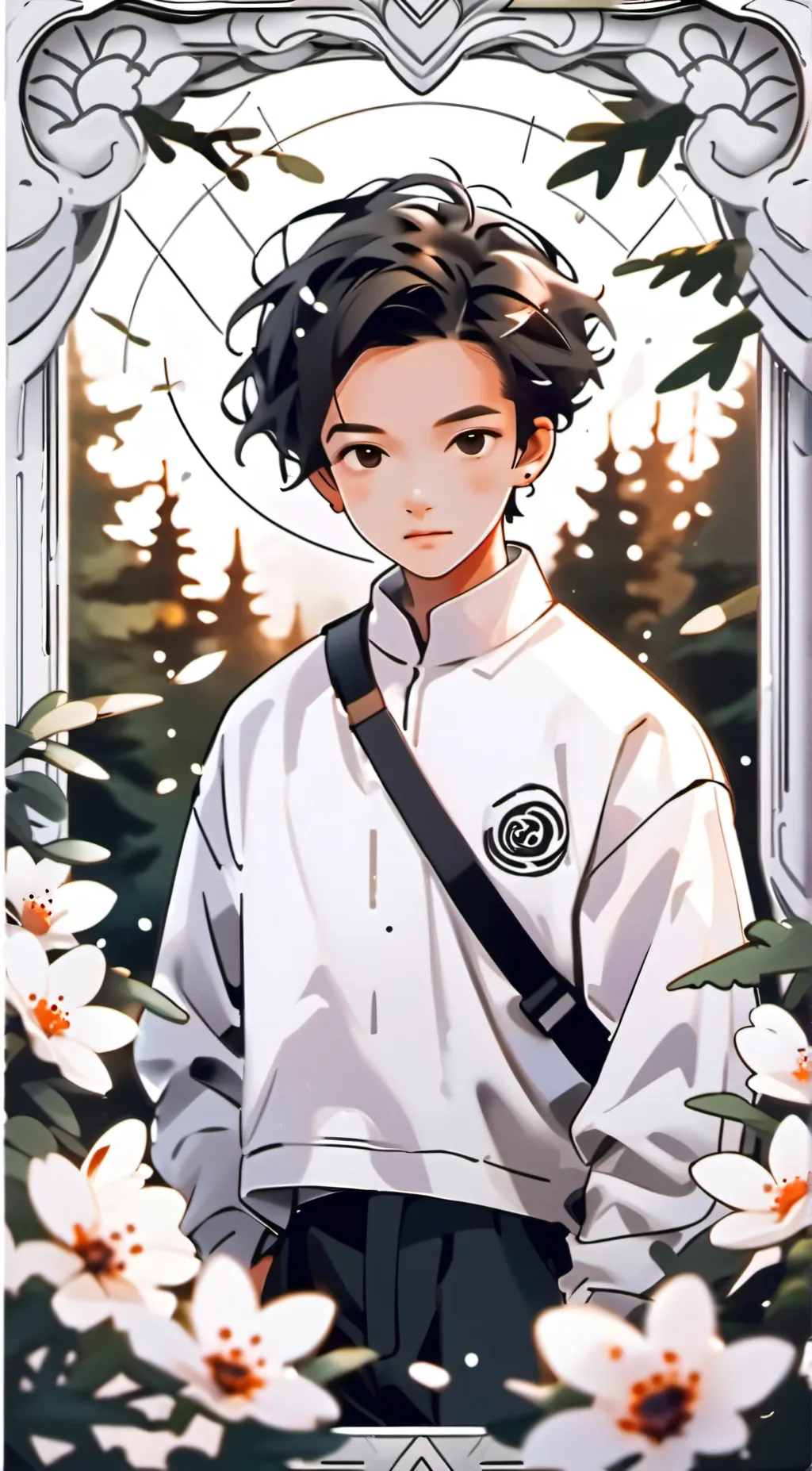 ai character: Lilac background