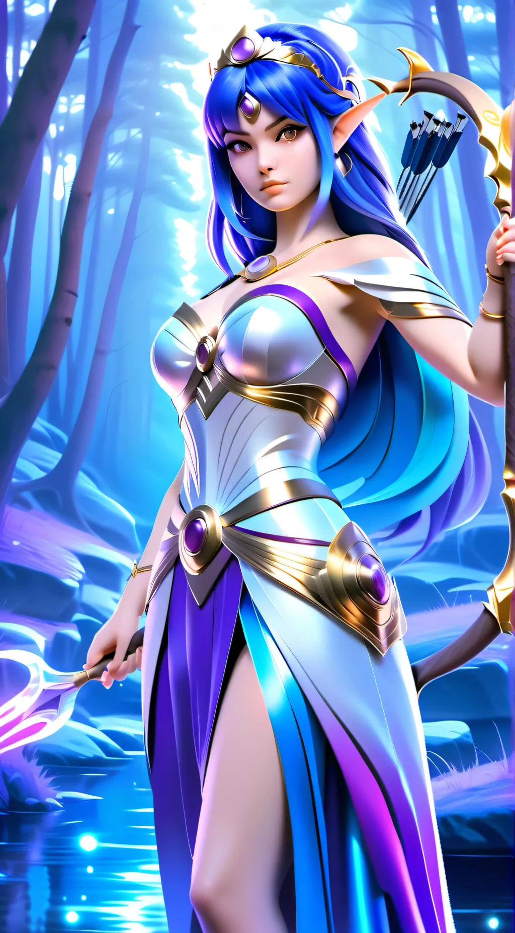ai character: Archer Queen  background