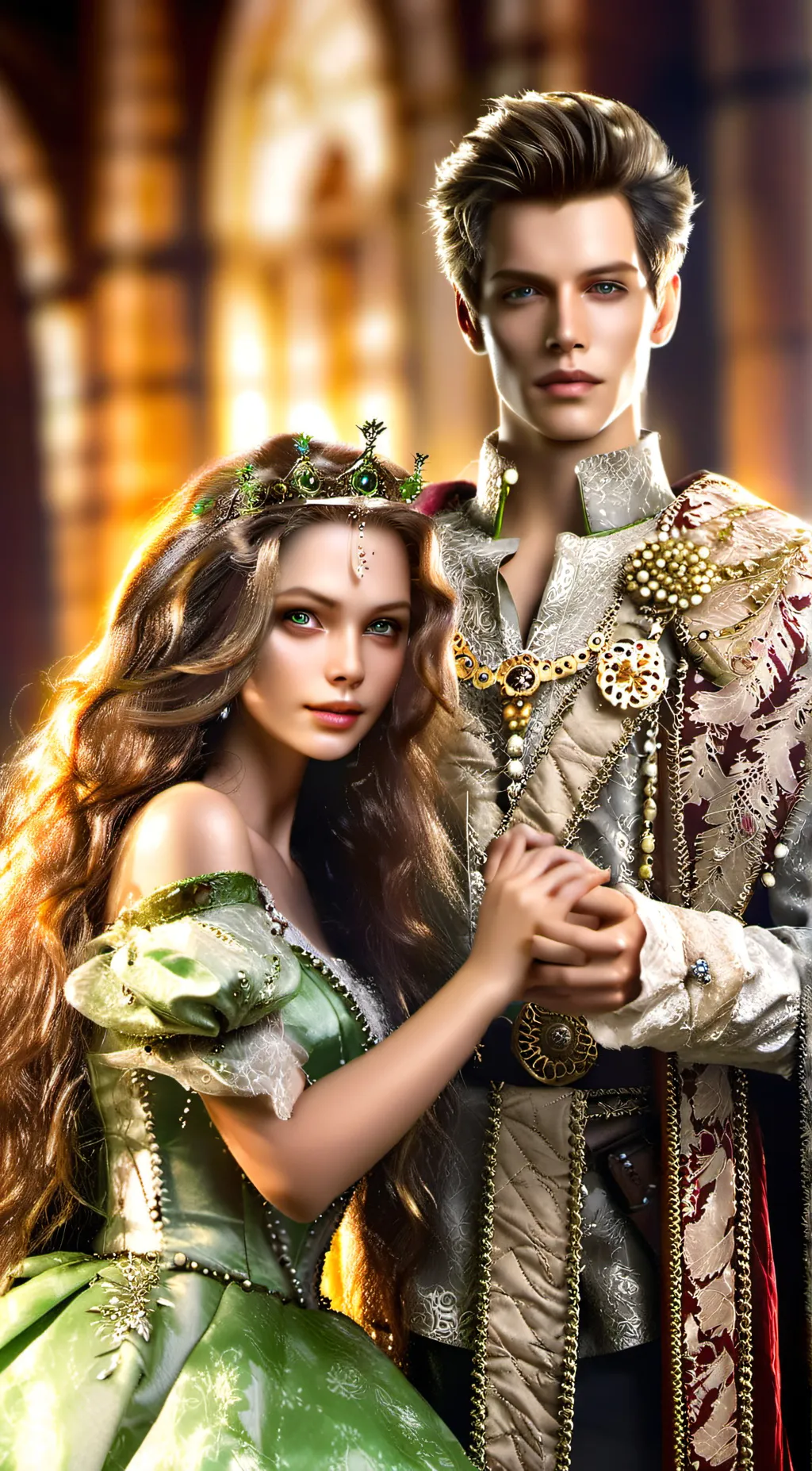 ai character: King and queen background