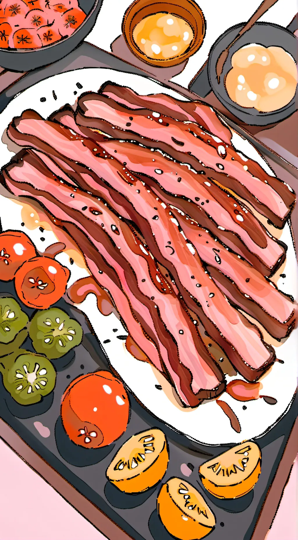 ai character: Bacon background