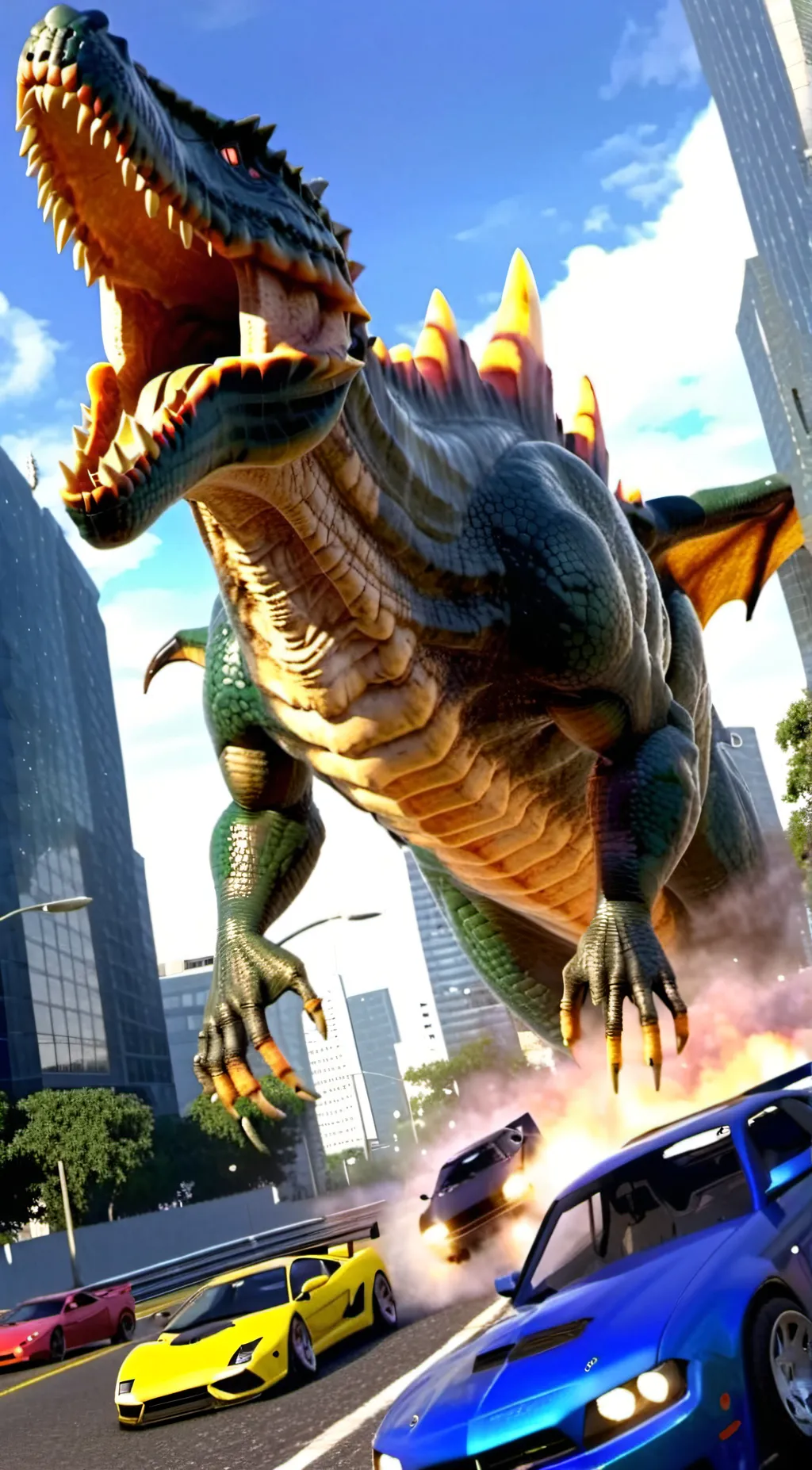 ai character: H0twheels city background