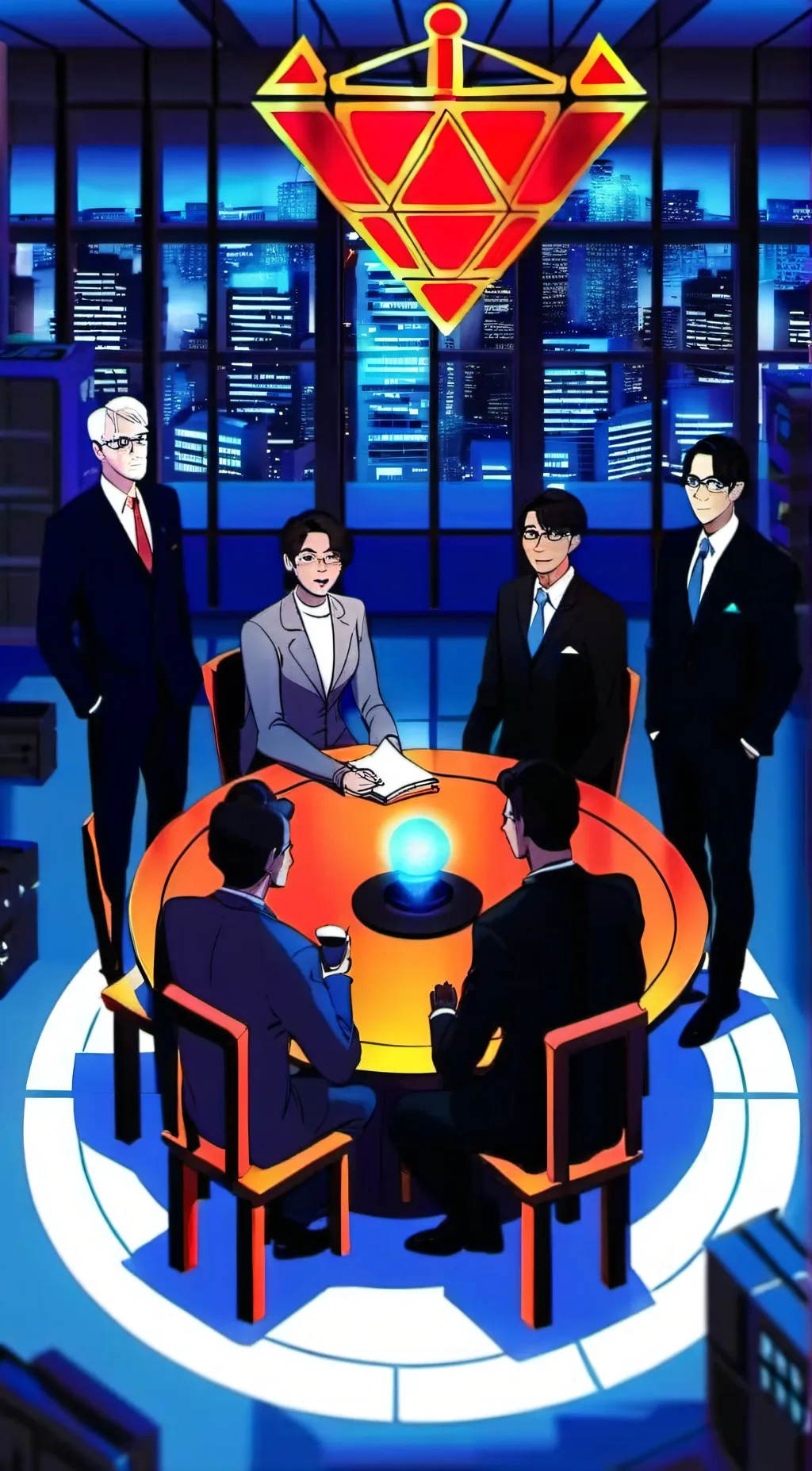 ai character: Inside Job background