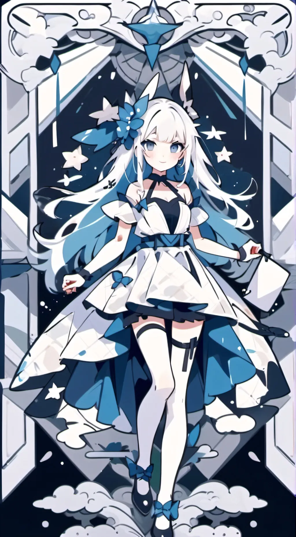 ai character: snow background