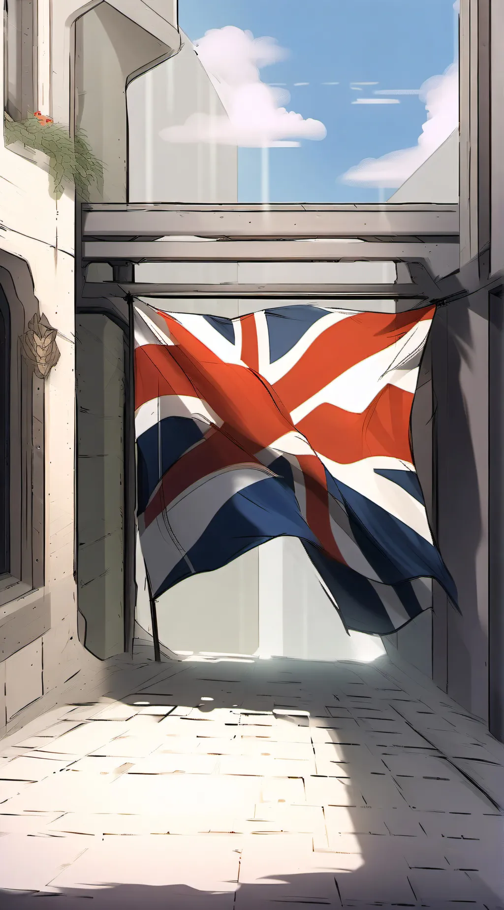 ai character: British flag 2!! background