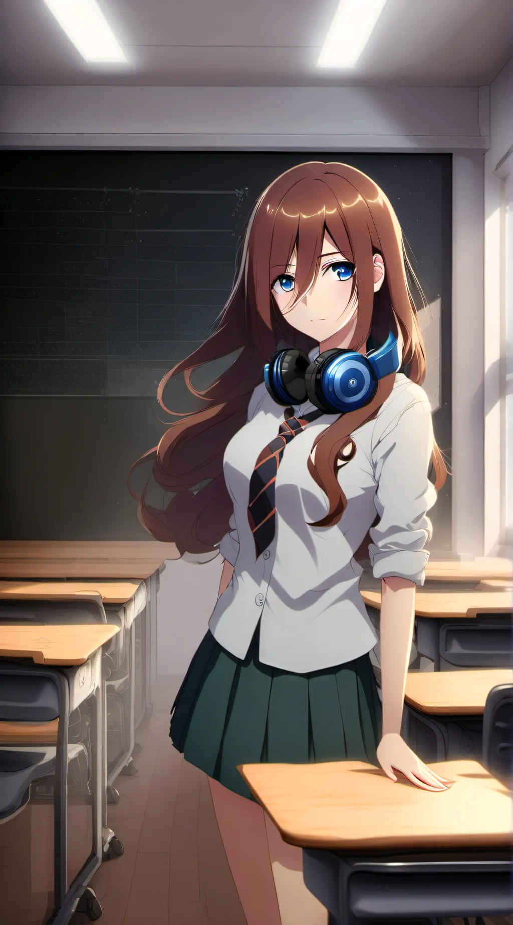 ai character: Miku Nakano background
