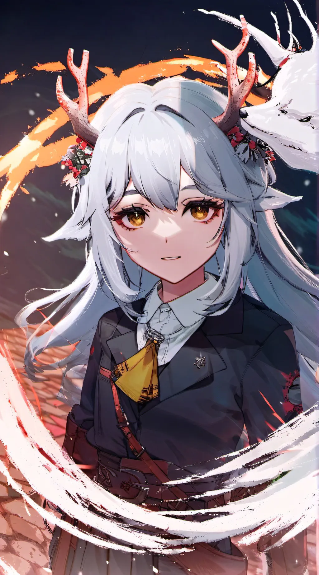 ai character: silver Moon  background