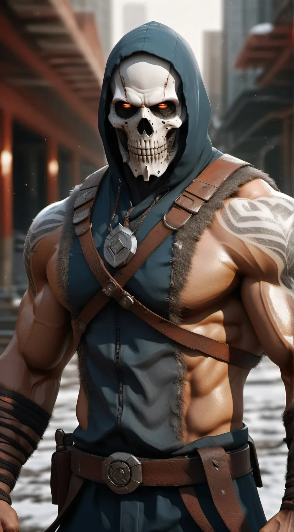 ai character: Ghost  background