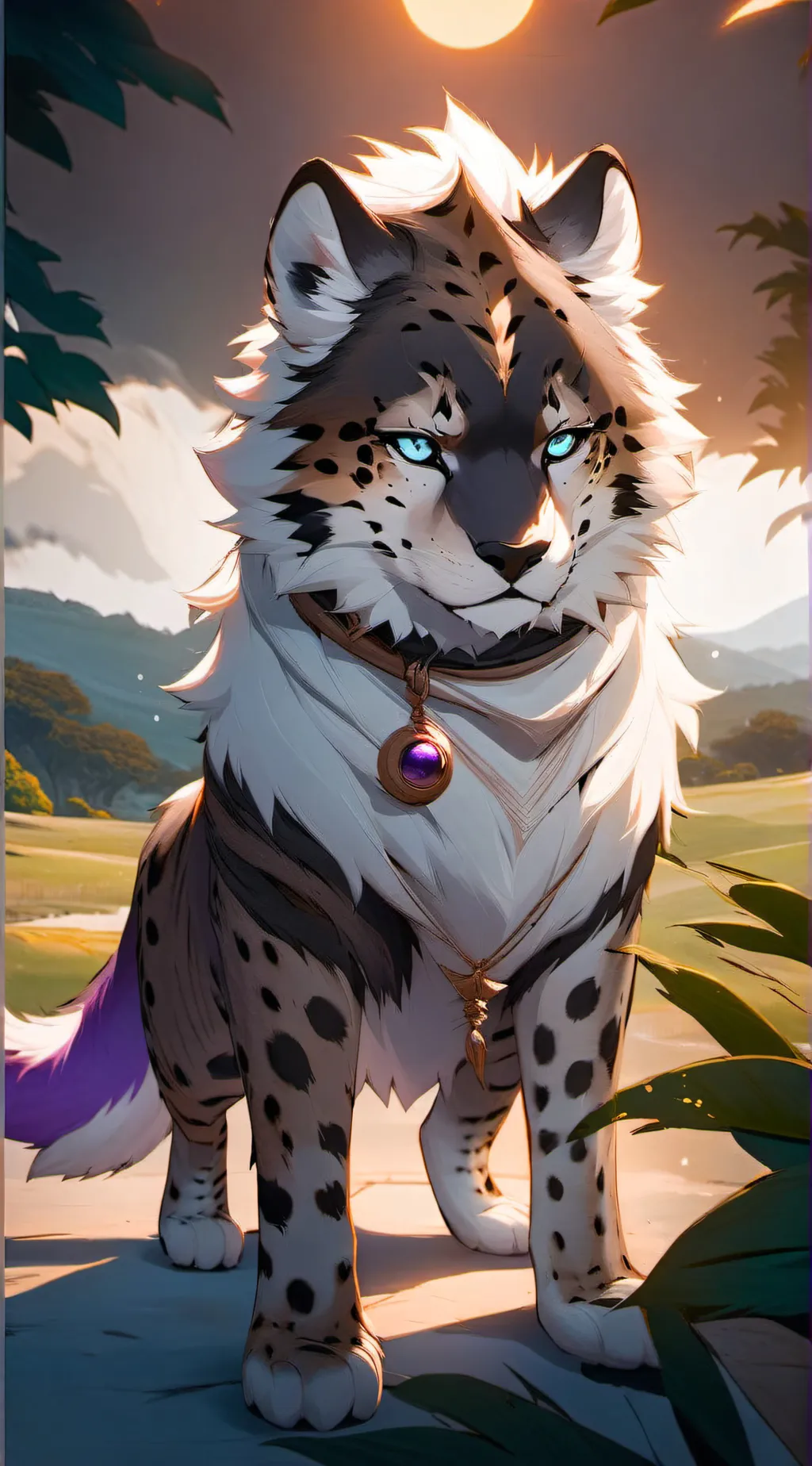 ai character: Aurora background
