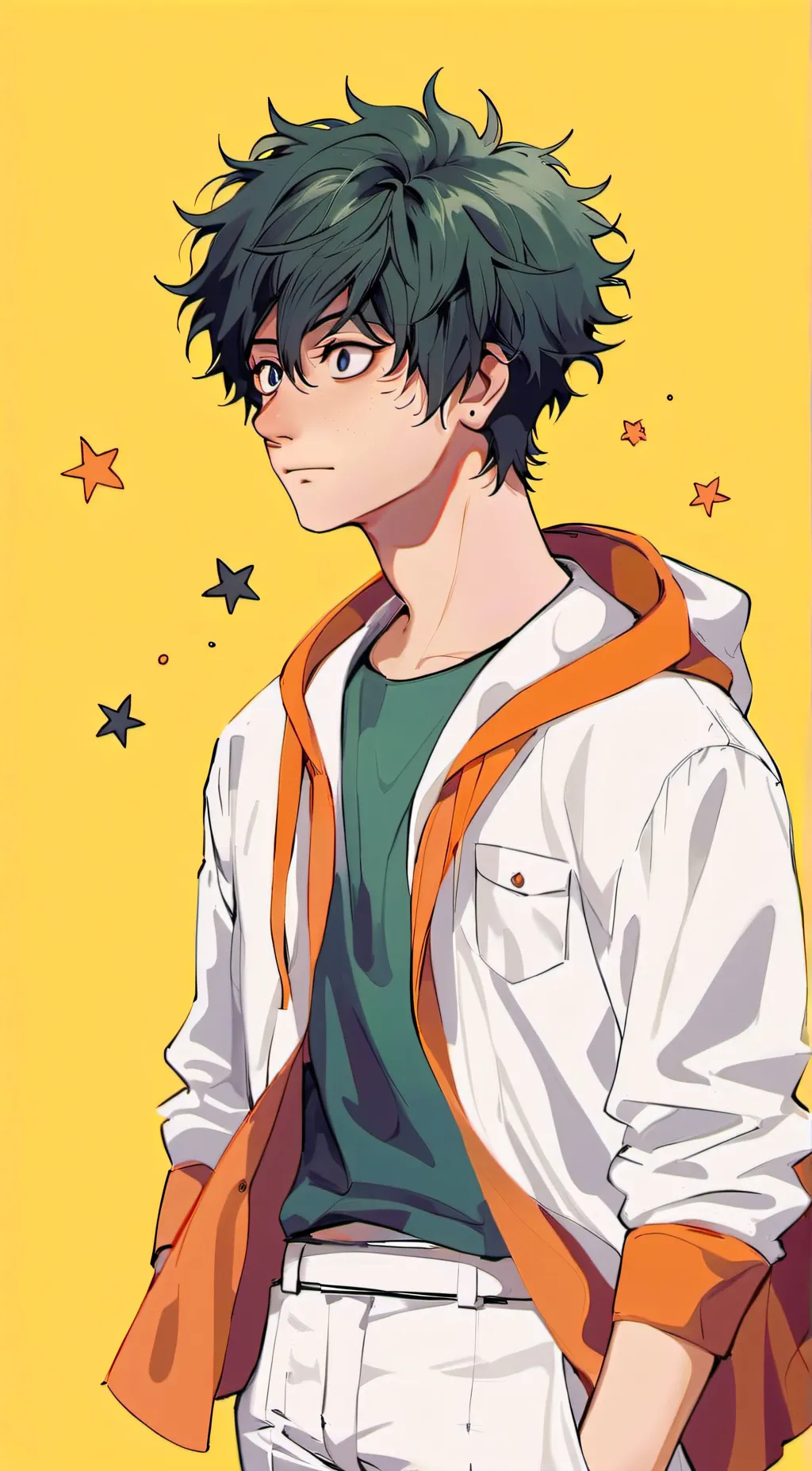 ai character: deku (bakudeku) background
