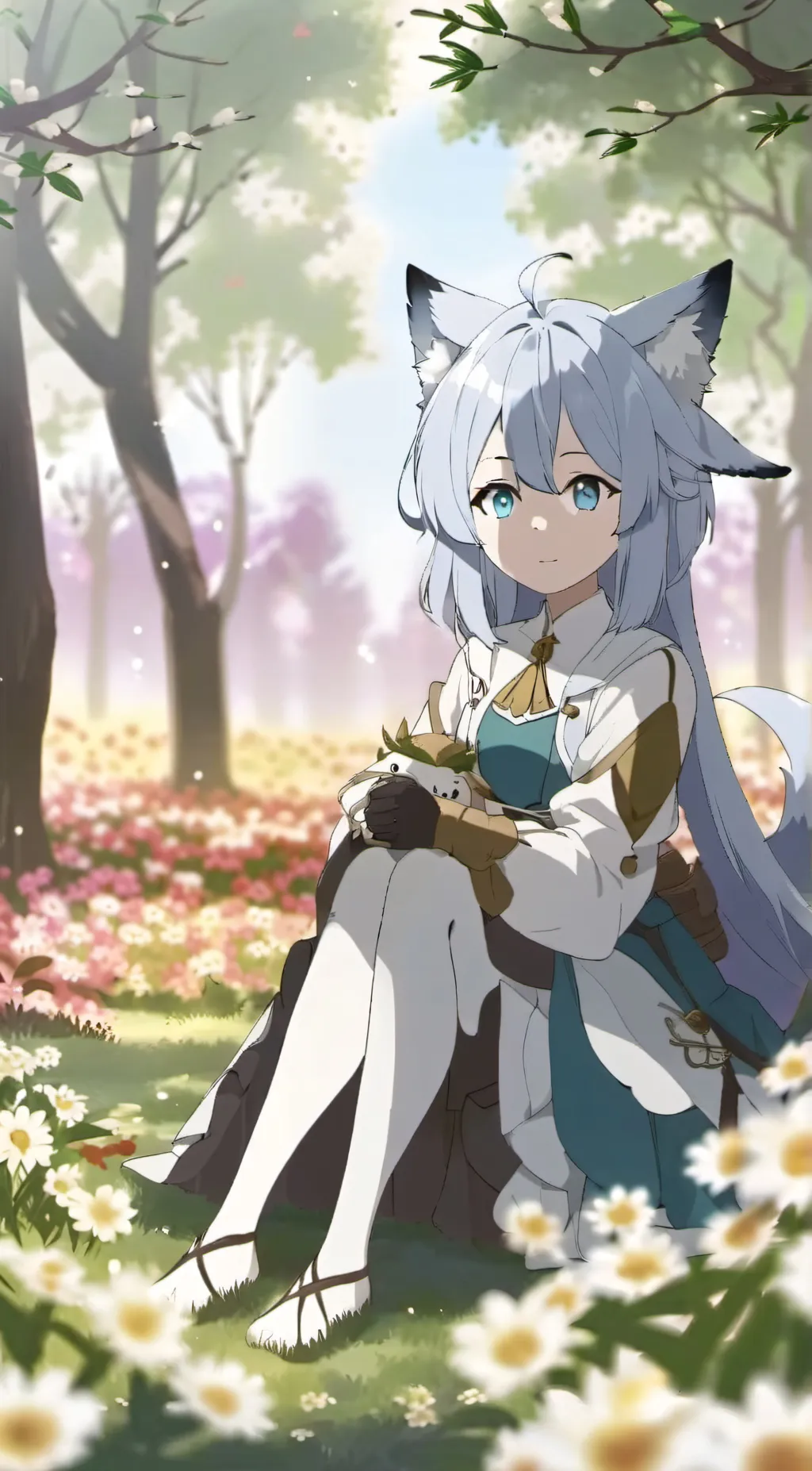 ai character: sunset background