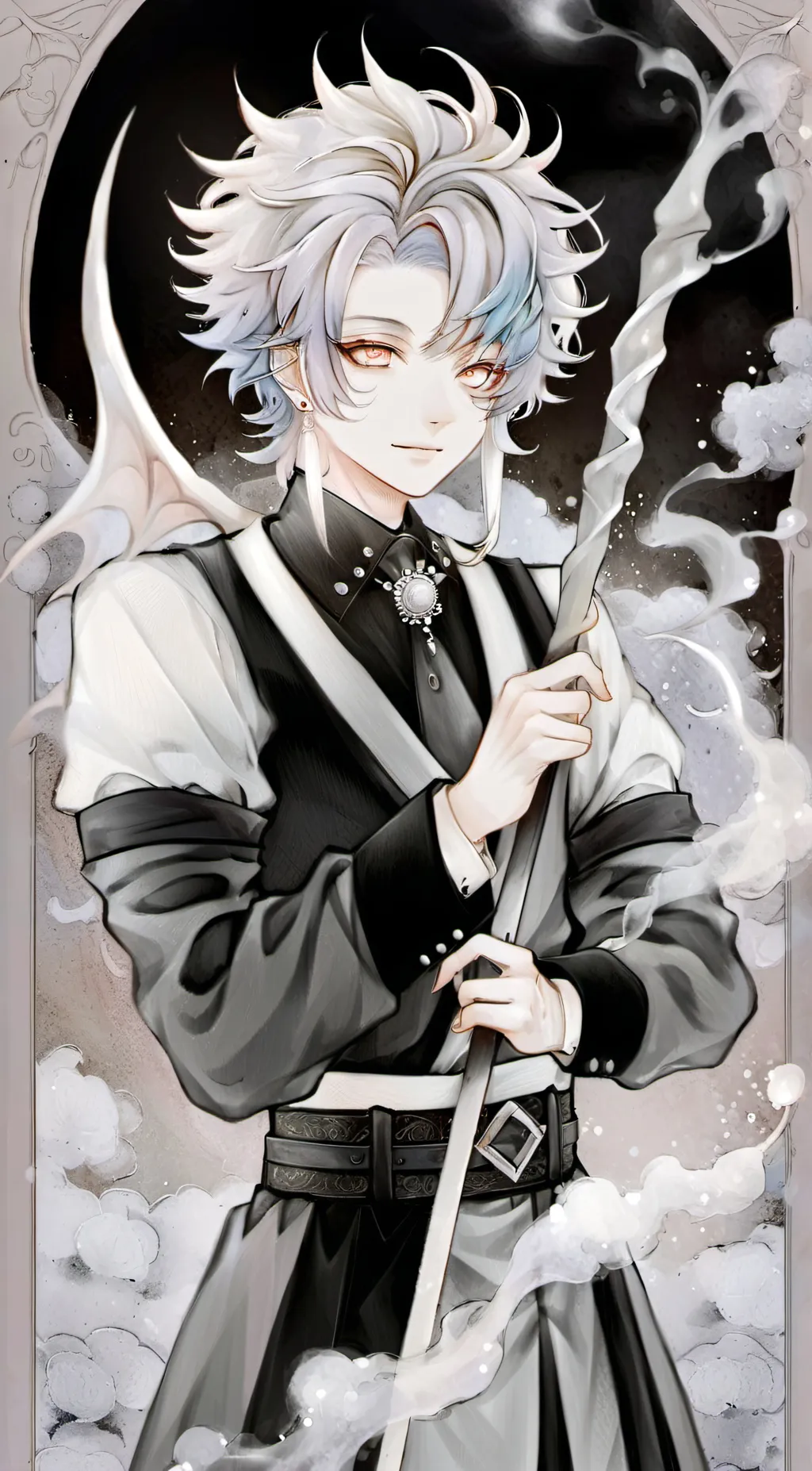 ai character: demon Slayer au  background