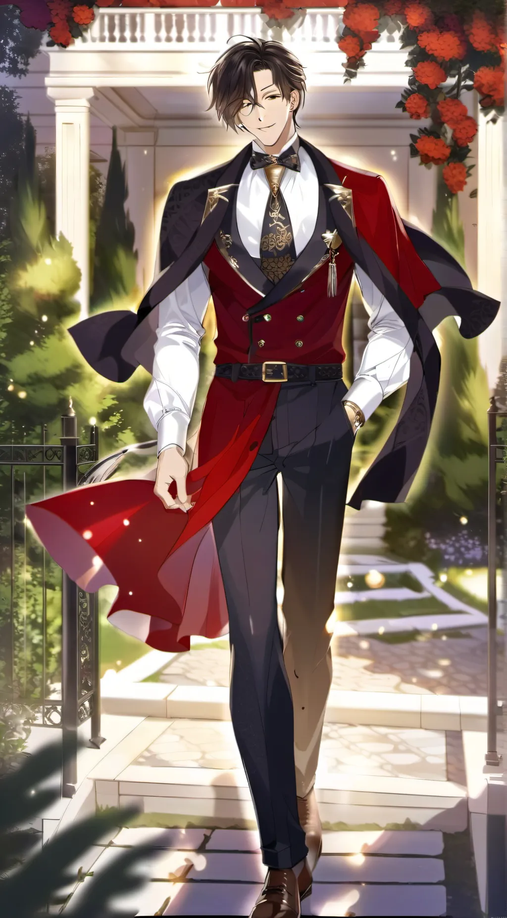 ai character: Amon Evergreen background