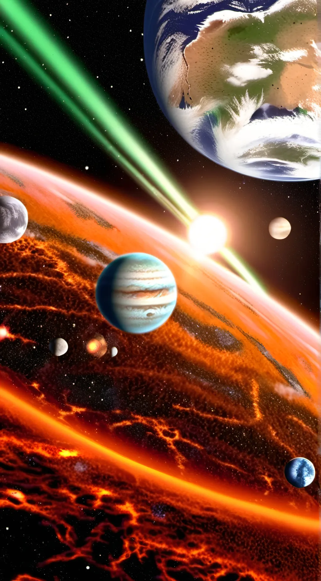 ai character: All the planets background