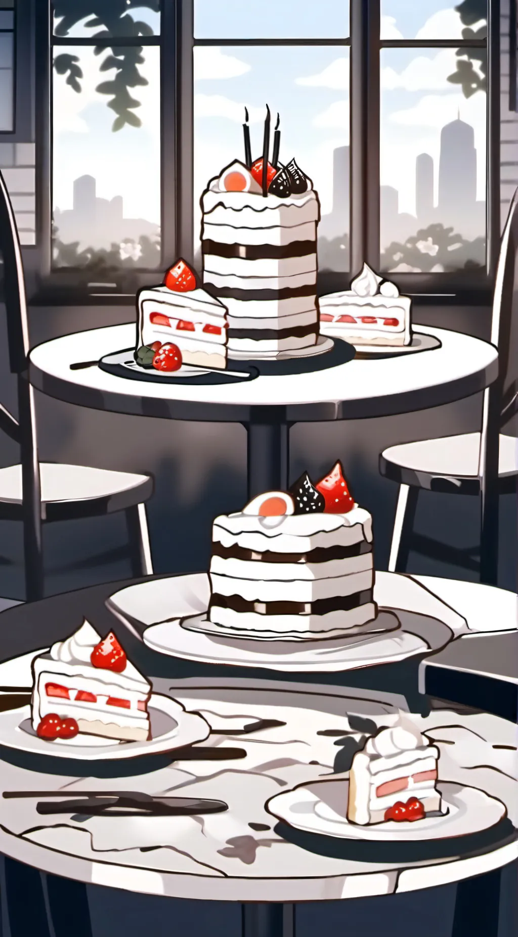 ai character: birthday bash background