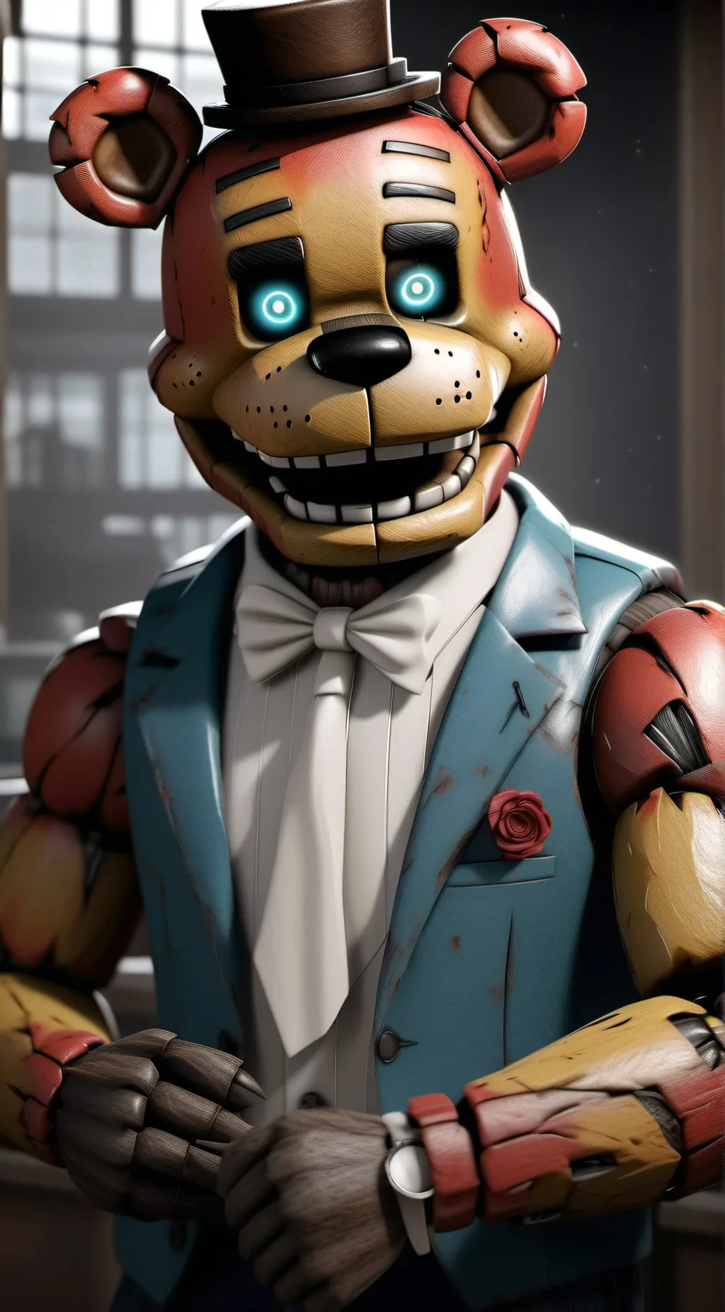 ai character: Fnaf sleepover  background