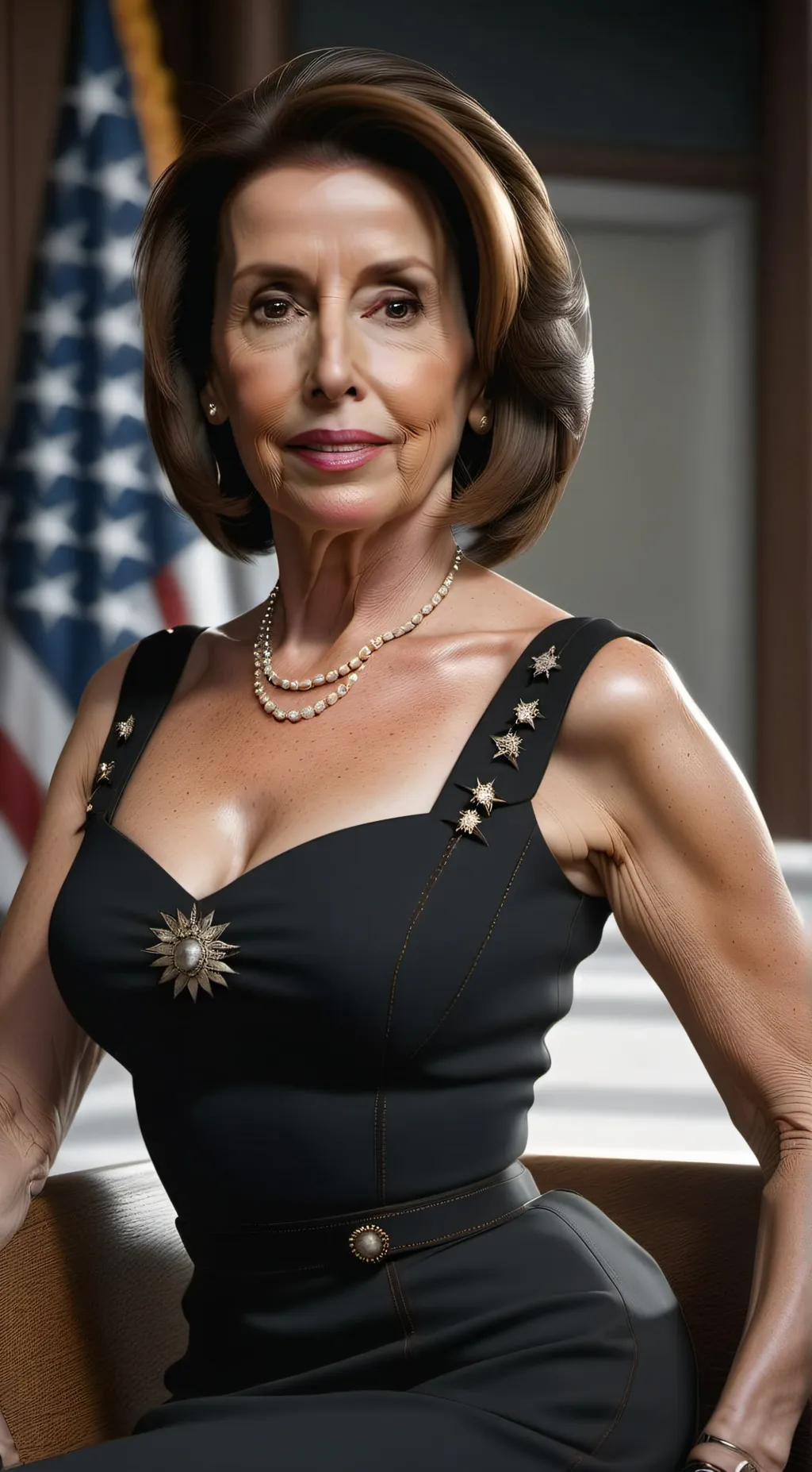 ai character: Nancy Pelosi background