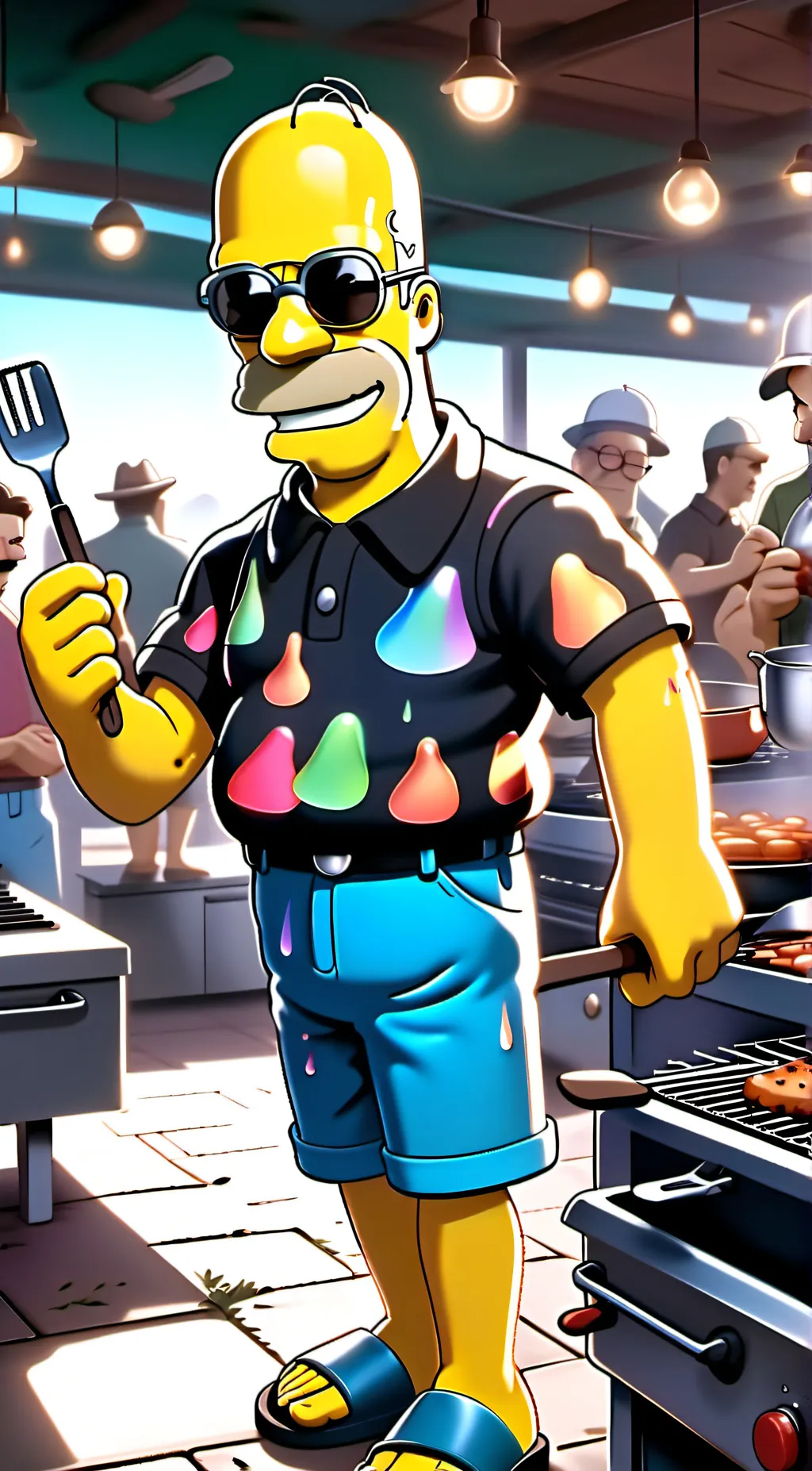 ai character: Hoomer Slimpson background