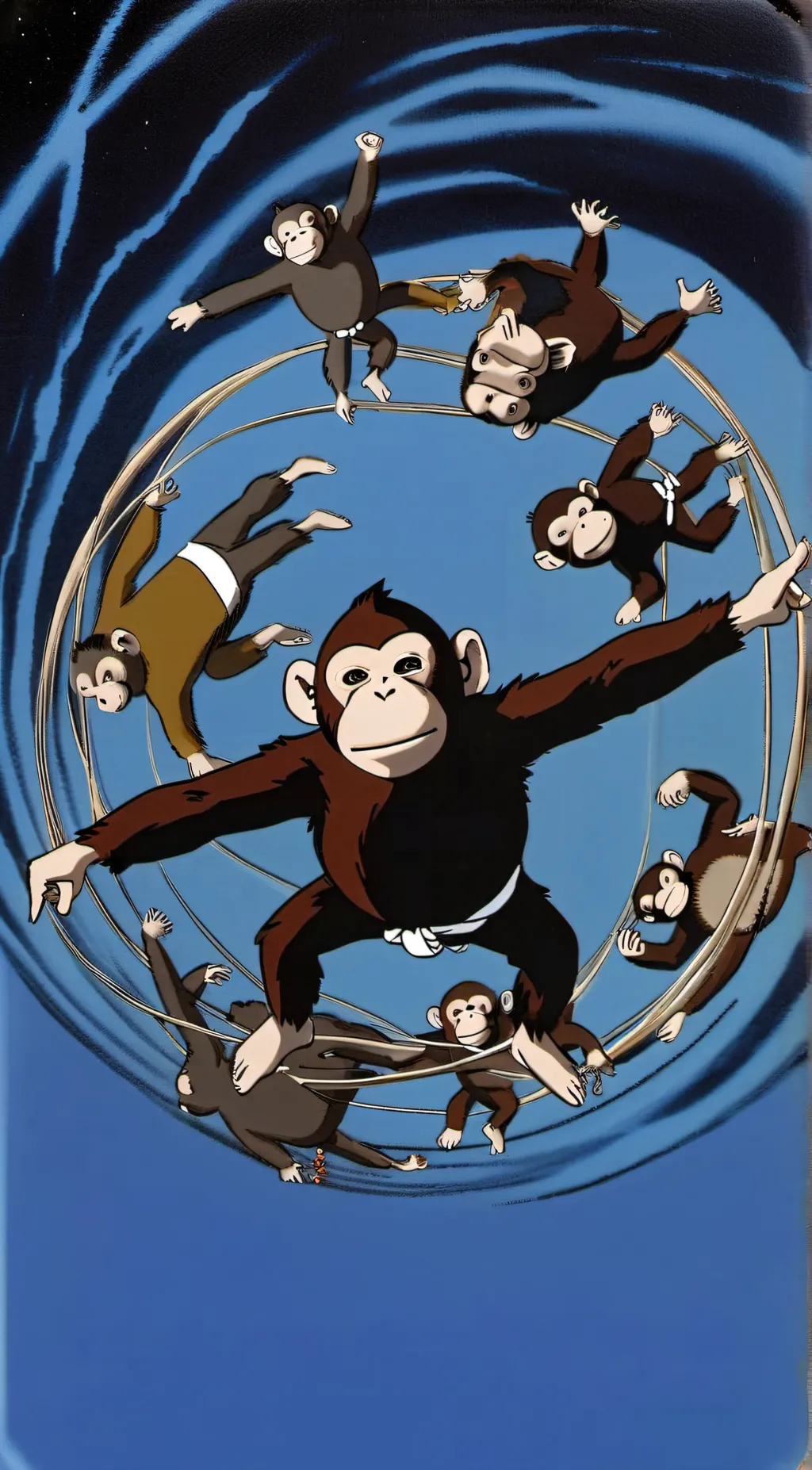 ai character: spinning monkes background