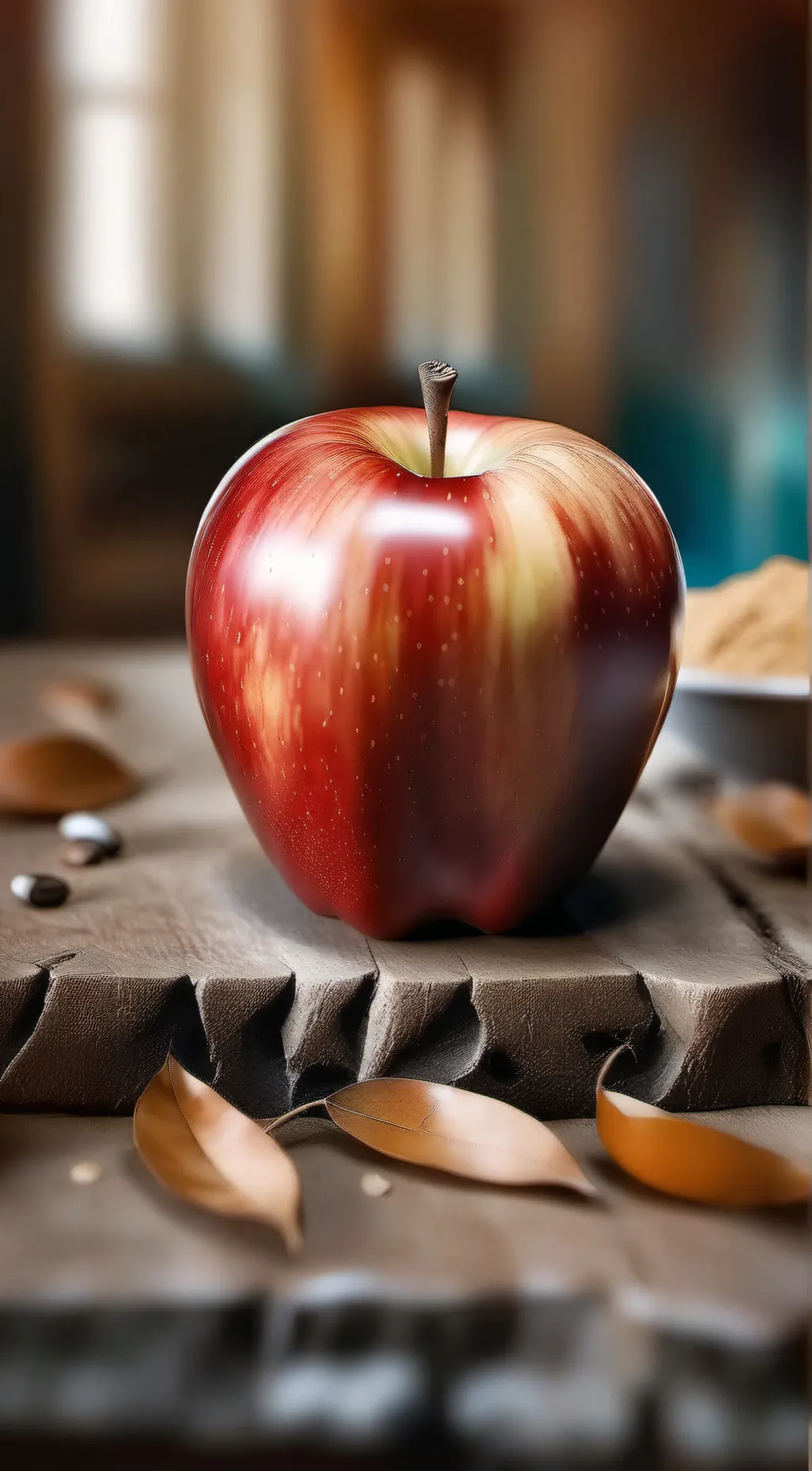 ai character: Apple background