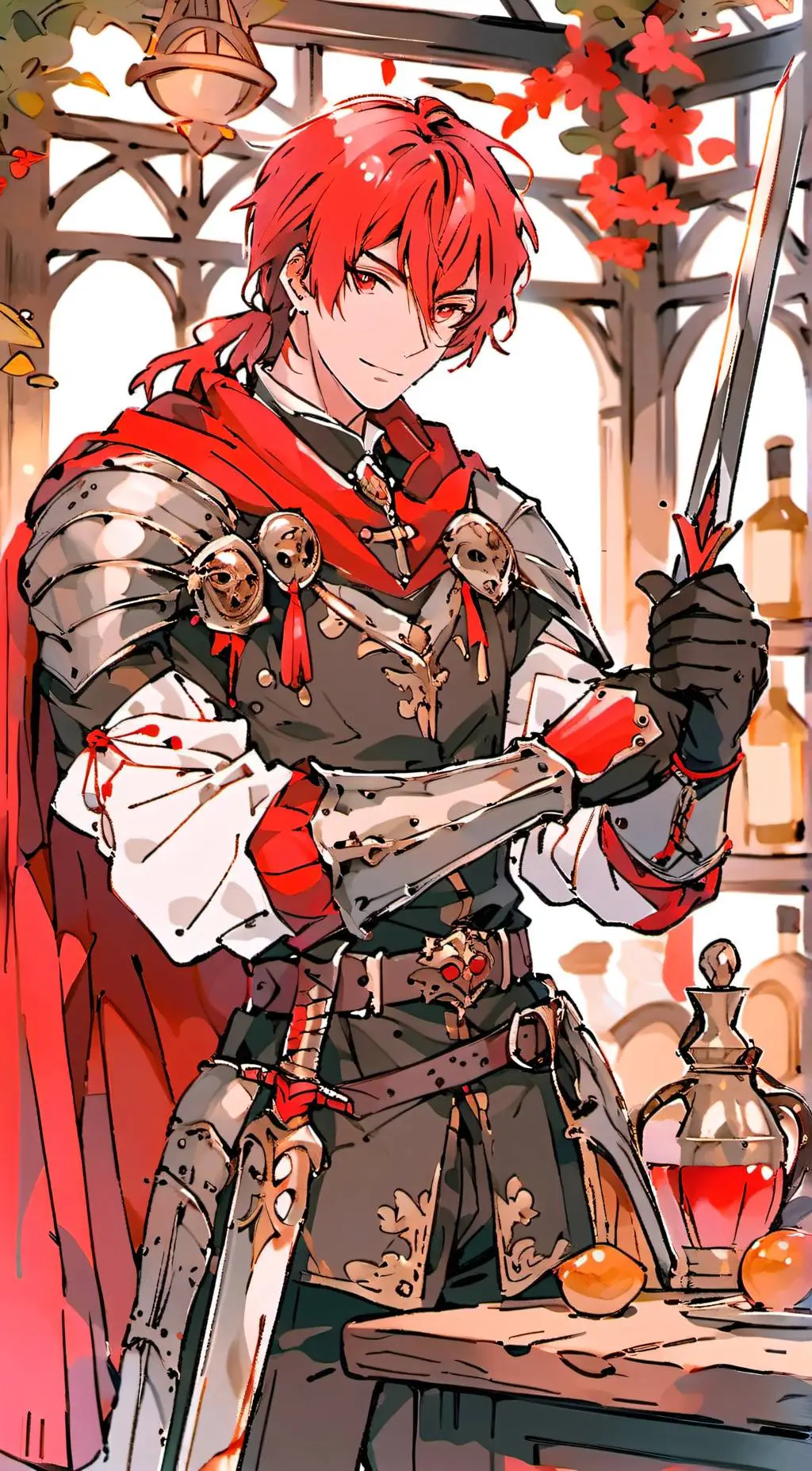ai character: Crimson background