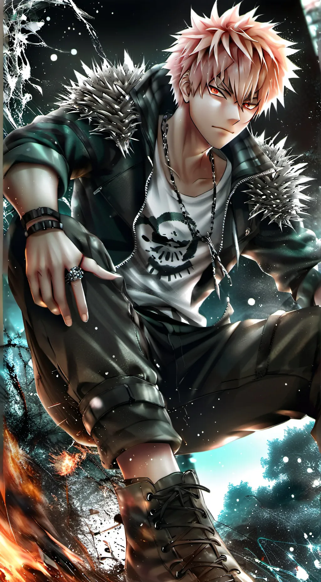 ai character: Katsuki bakugo background