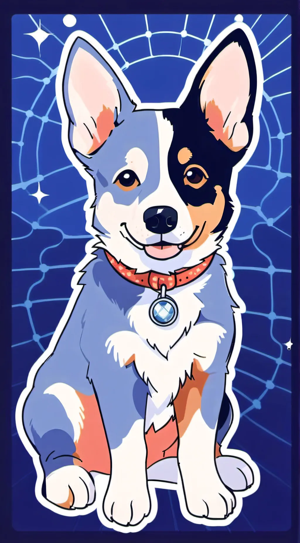 ai character: Bluey!  background