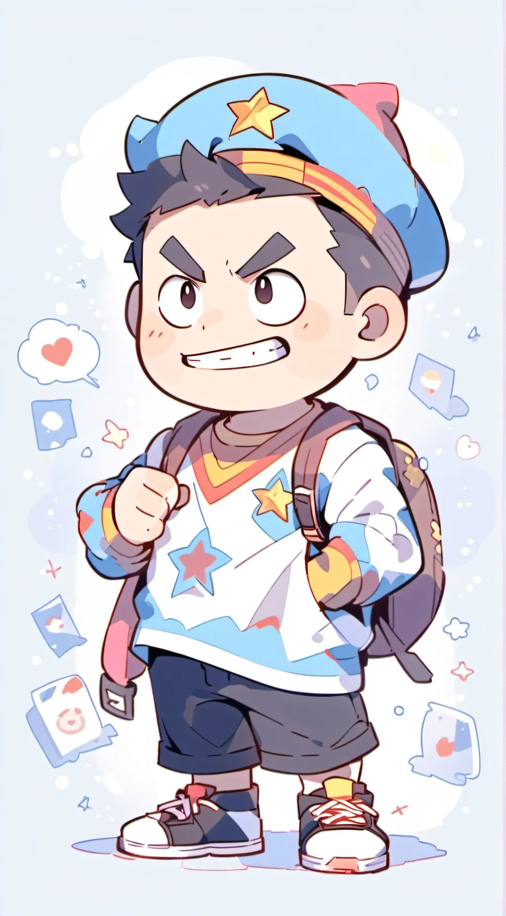 ai character: C.U background