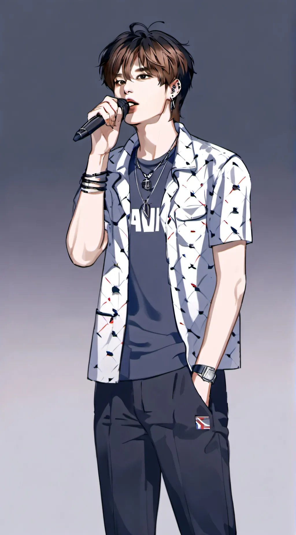 ai character: Kim Seungmin ꨄ background